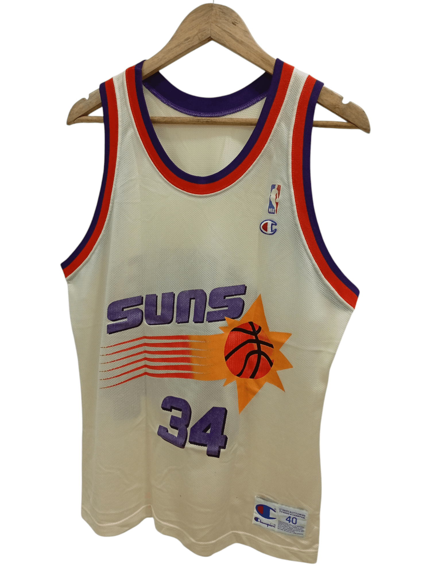 Champion × Vintage 🔥🔥Vintage Champion Phoenix Suns Charles Barkley 34 Jersey Size US M / EU 48-50 / 2 - 3 Thumbnail
