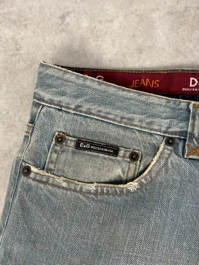 Dolce & Gabbana AW2003 Dolce & Gabbana Light Blue Faded Denim Jeans Size US 32 / EU 48 - 10 Thumbnail