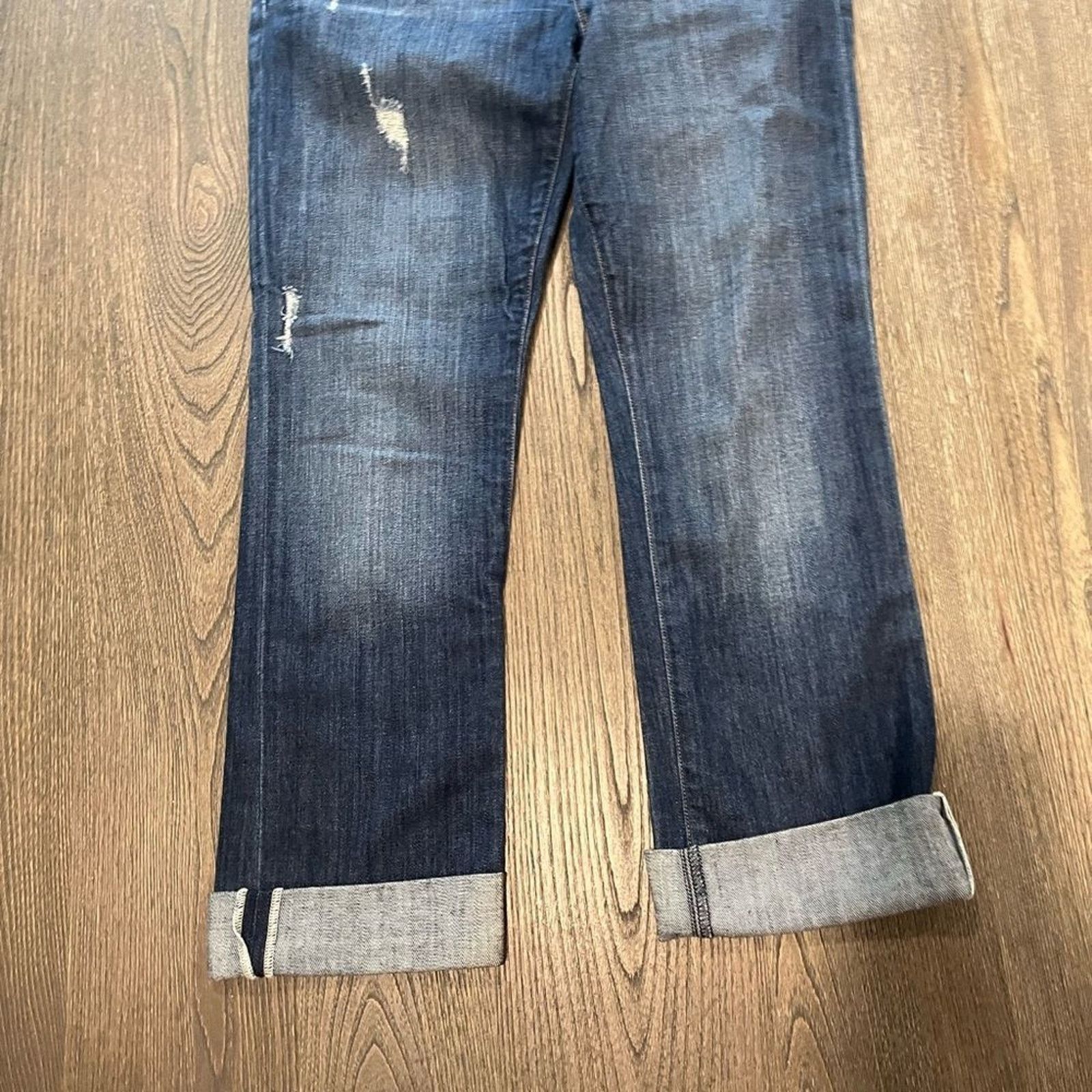 Gap Gap Boyfriend Denim Capris Rolled Cuff Distressed Size 28/6 Size 28" / US 6 / IT 42 - 2 Thumbnail