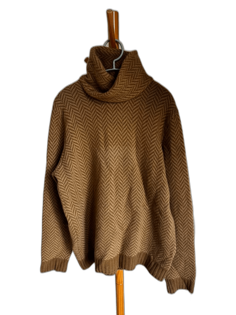 Ralph Lauren Purple Label Ralph Lauren Herringbone Pattern Sweater Size US XL / EU 56 / 4 - 1 Thumbnail
