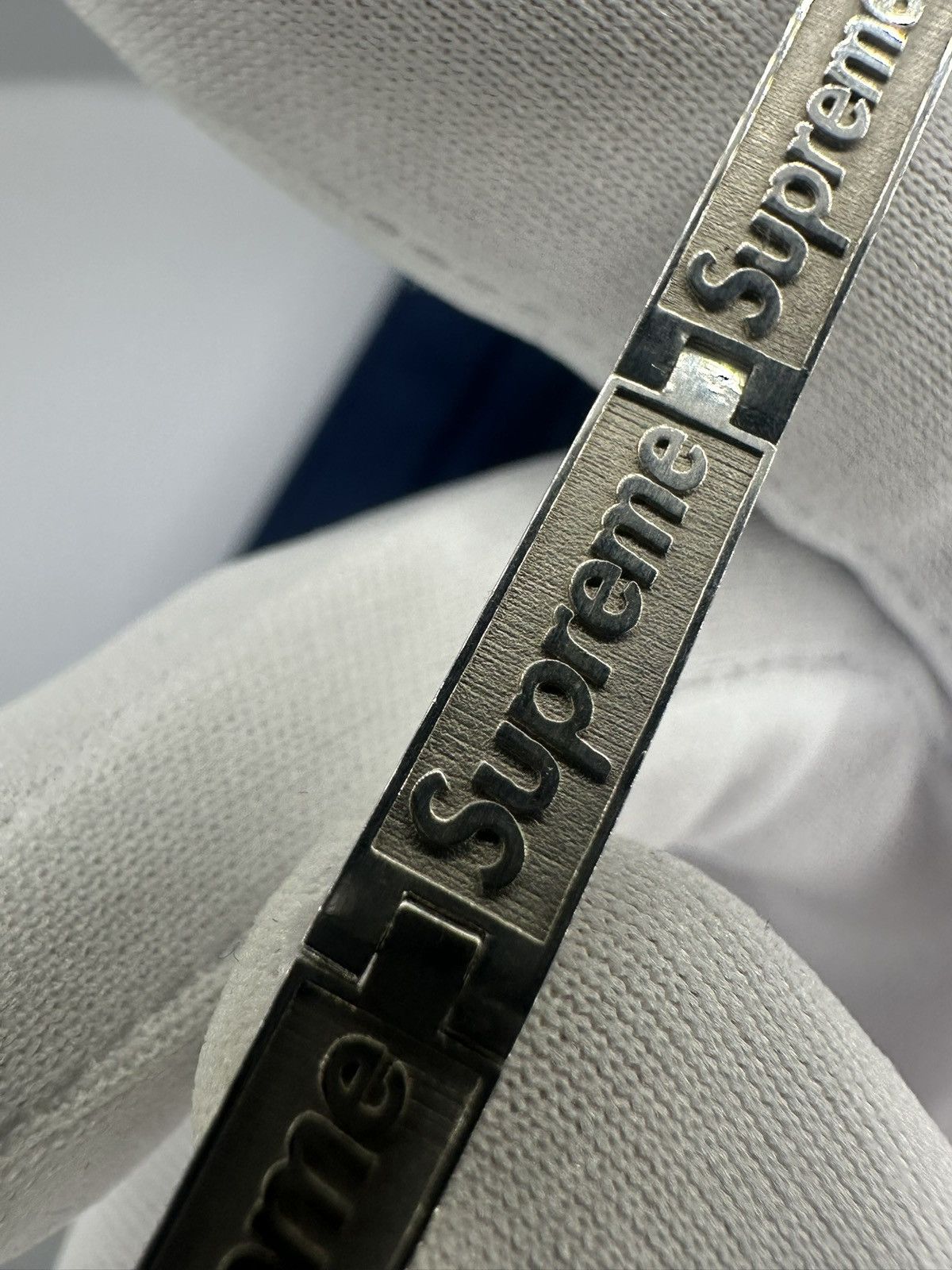 Supreme Supreme X Jacob and Co Sterling Silver Boxlogo Bracelet L/XL Size ONE SIZE - 1 Thumbnail