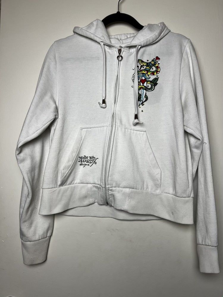 Ed Hardy Vintage Ed Hardy True Love Zip Up Hoodie Sweatshirt Size L / US 10 / IT 46 - 2 Thumbnail