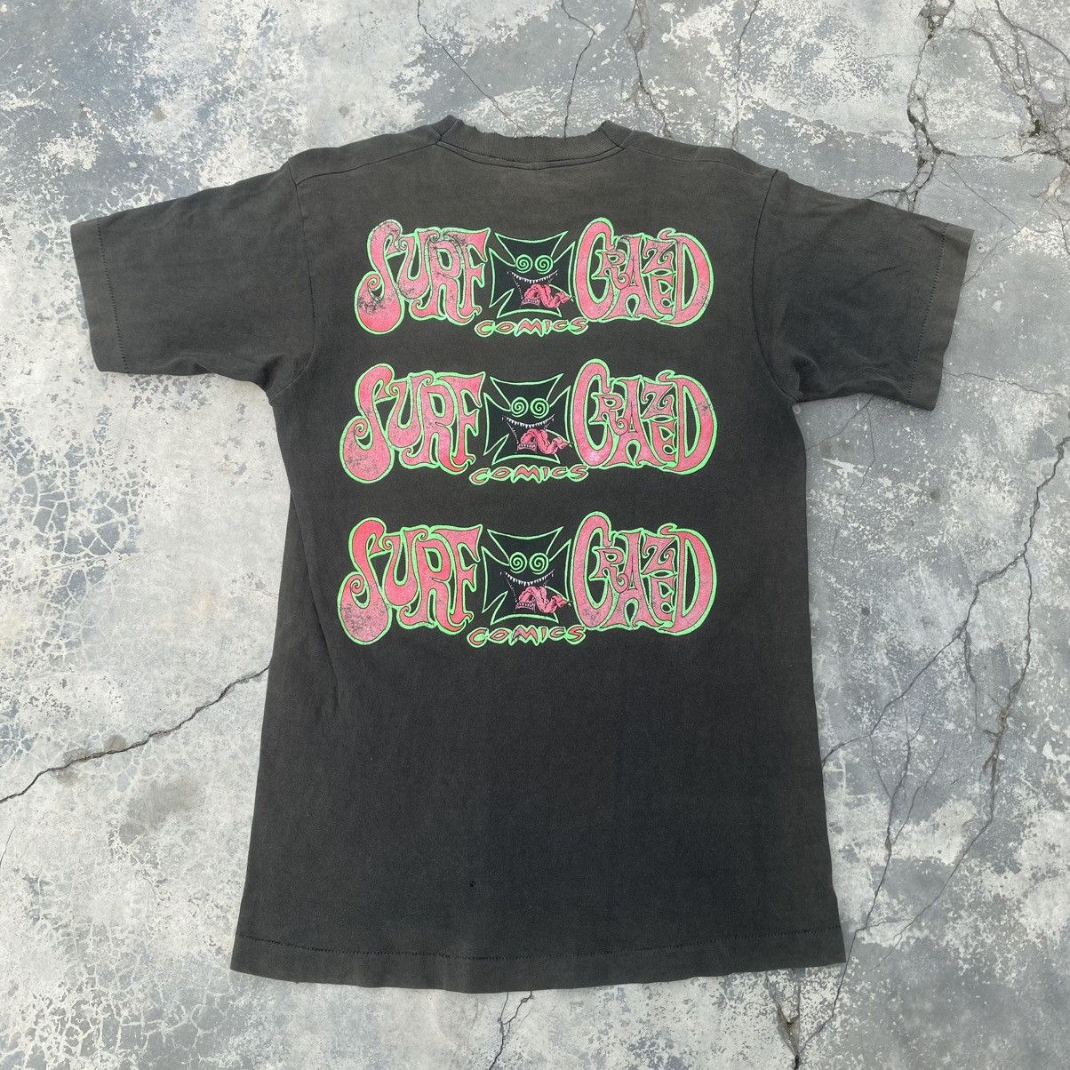 Vintage Very Rare 1990s SURF CRAZED COMICS tee Size US M / EU 48-50 / 2 - 1 Thumbnail