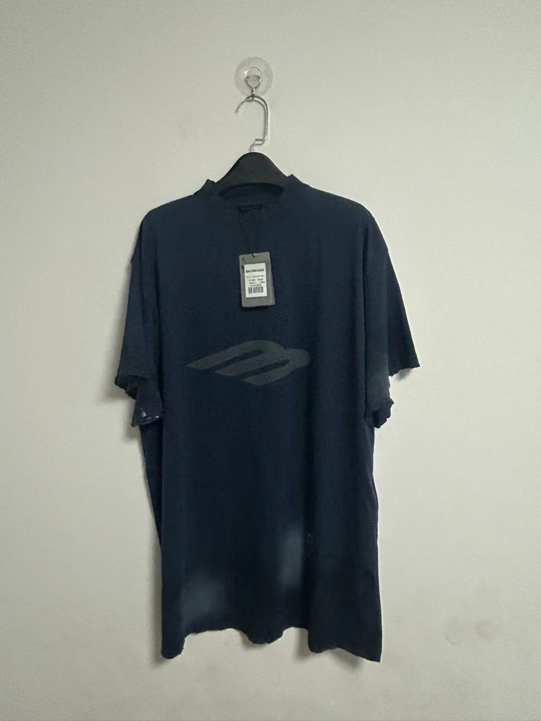 Balenciaga Balenciaga blue 3 B mud dyed short sleeves 2501-Nextarrow Size US S / EU 44-46 / 1 - 1 Thumbnail