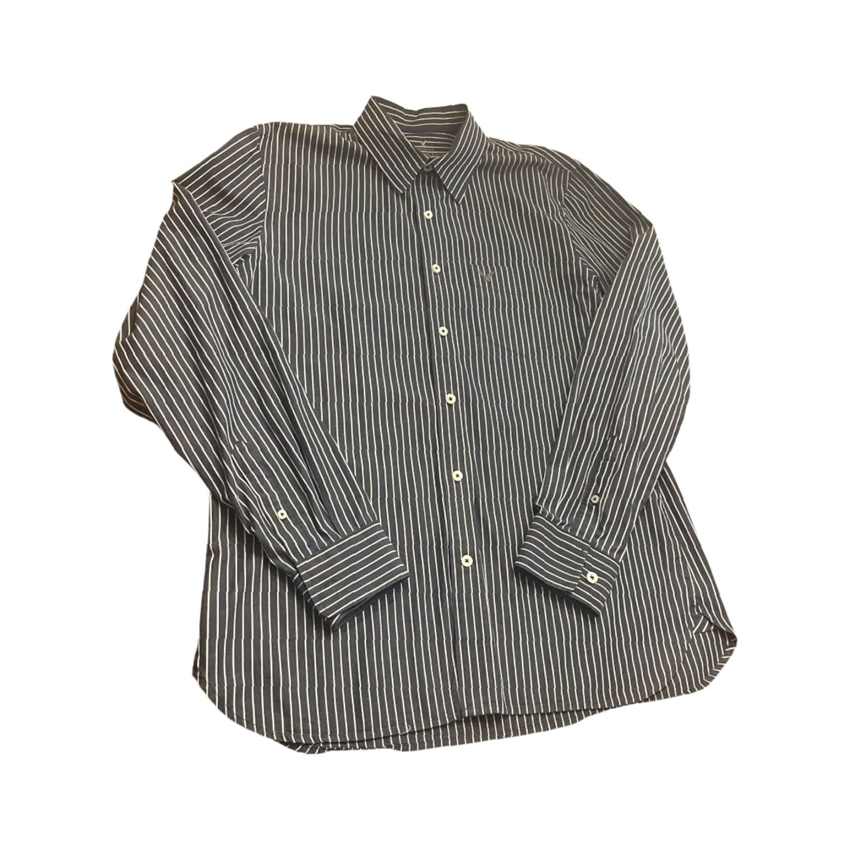 American Eagle Outfitters American Eagle Outfitters Striped Button Up Shirt Mens Large Blue Size US L / EU 52-54 / 3 - 5 Thumbnail