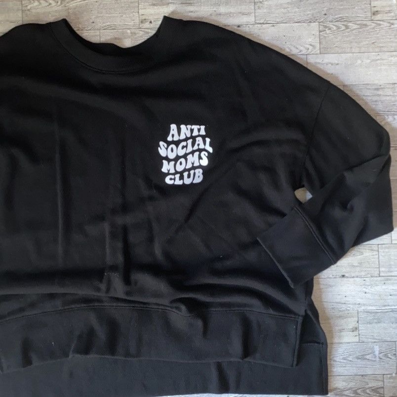 Vintage Anti-Social Mom’s Club, Custom, Crewneck Sweatshirt, XL/2XL Size XXL / US 16-18 / IT 52-54 - 3 Thumbnail