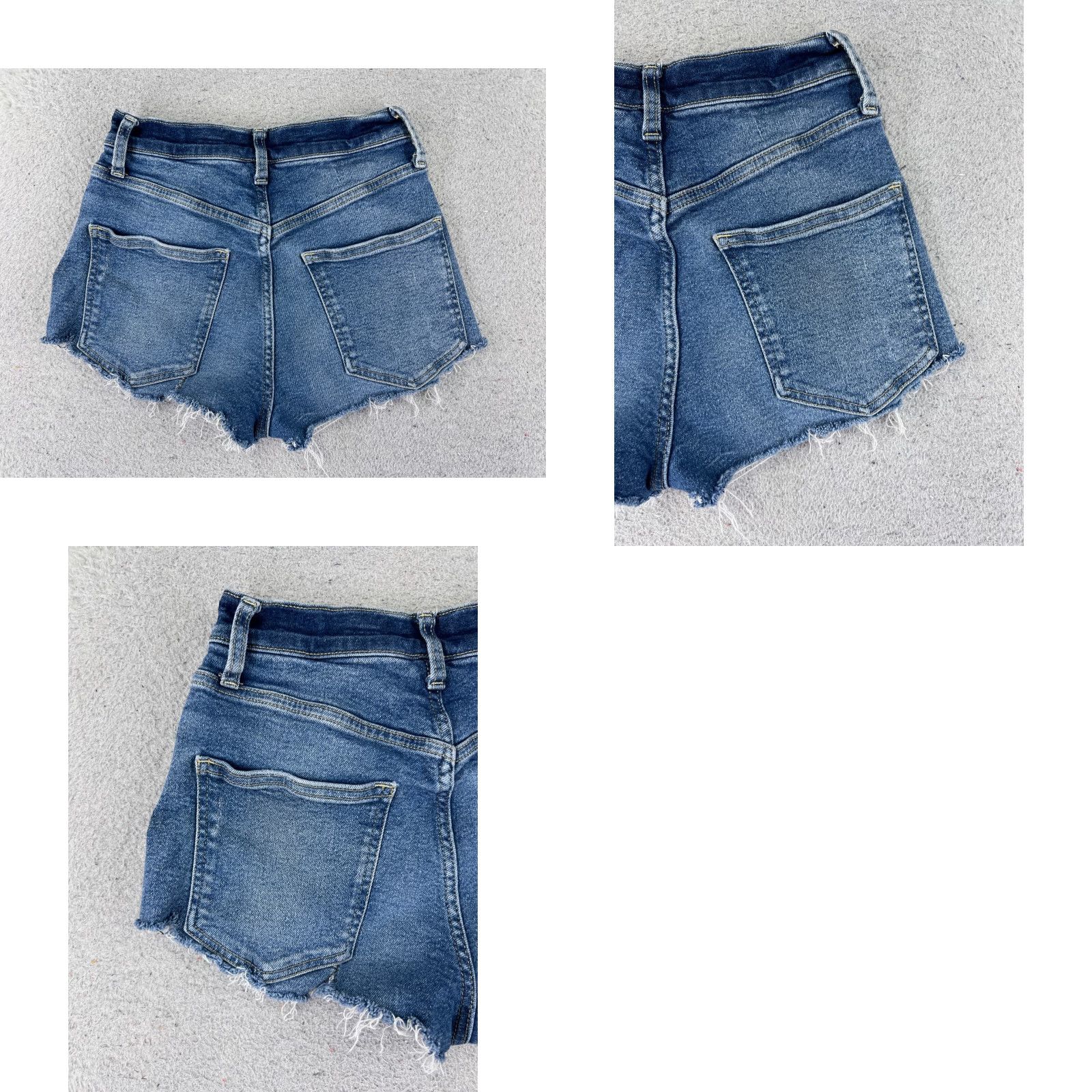 Vintage Arizona Jeans Shorts Womens Denim Cutoff Distressed High Rise 22x1 3 Blue Floral Vintage? No (but must follow rules). Size 26" / US 2 / IT 38 - 9 Thumbnail