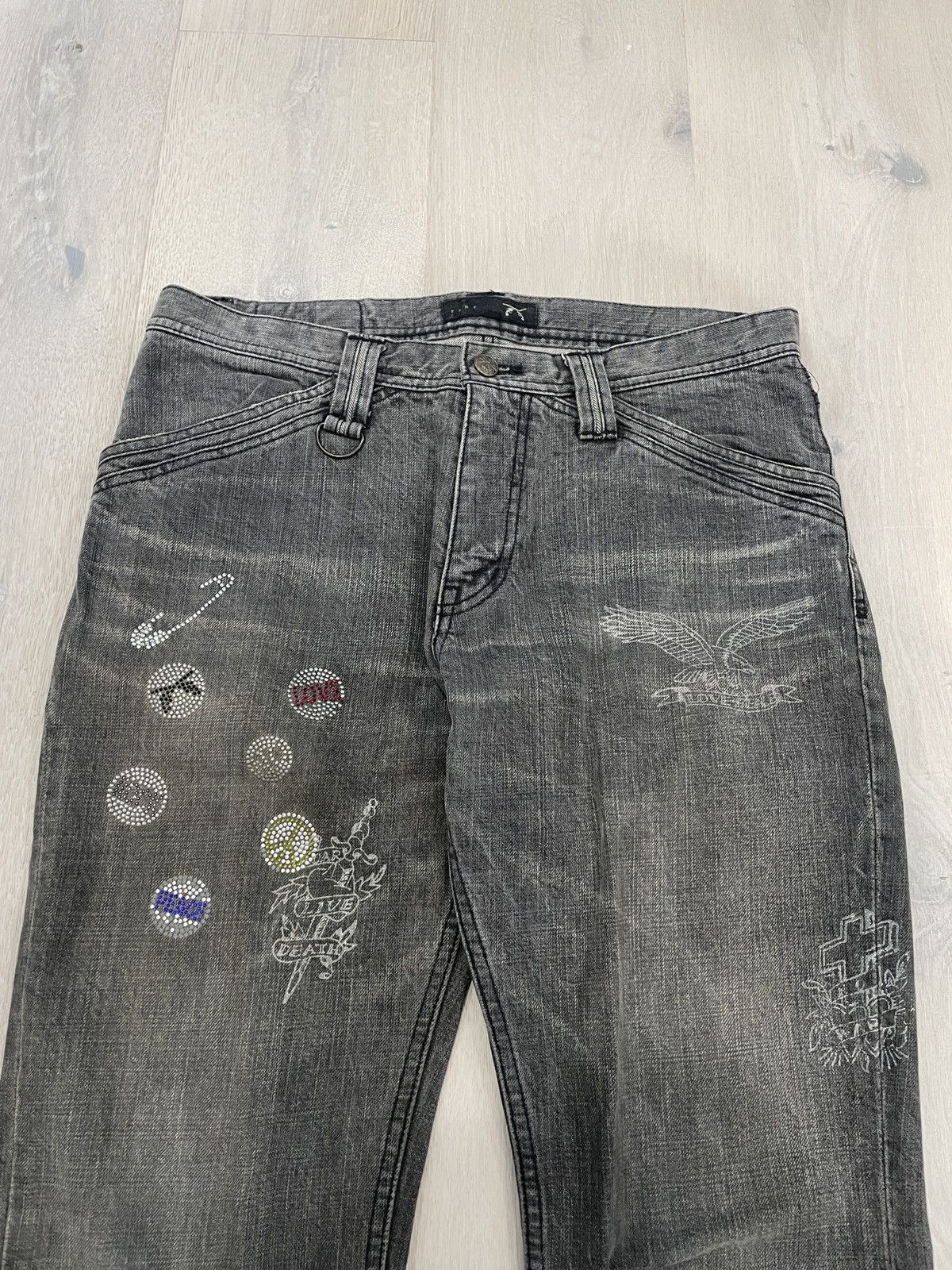 roarguns Roarguns Japan 2000s Black Denim Jeans Black 31 Archive Size US 32 / EU 48 - 1 Thumbnail