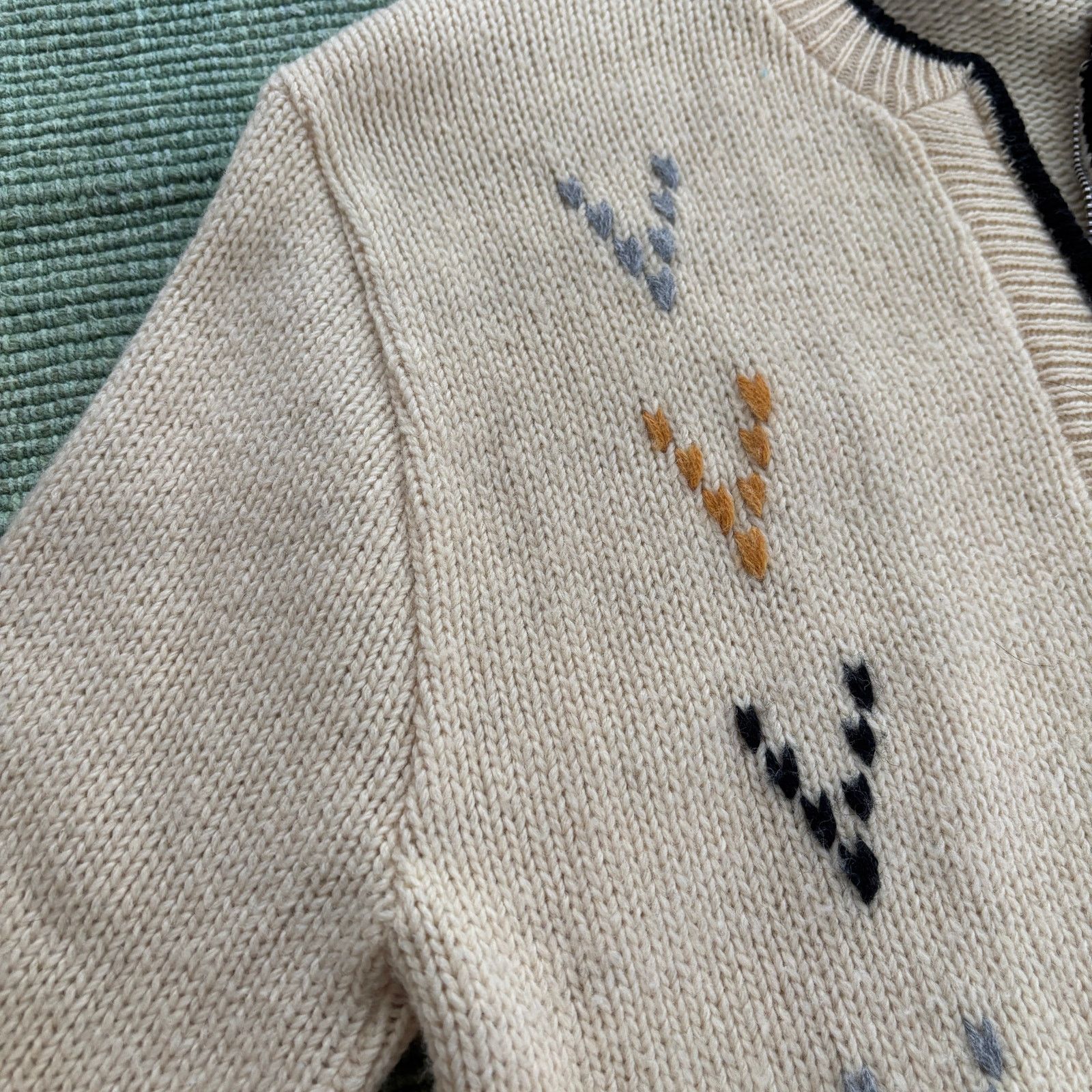 Sears × Vintage True Vintage 60s Sears Wool Blend Zip Up Cardigan Sweater Size M / US 6-8 / IT 42-44 - 5 Thumbnail