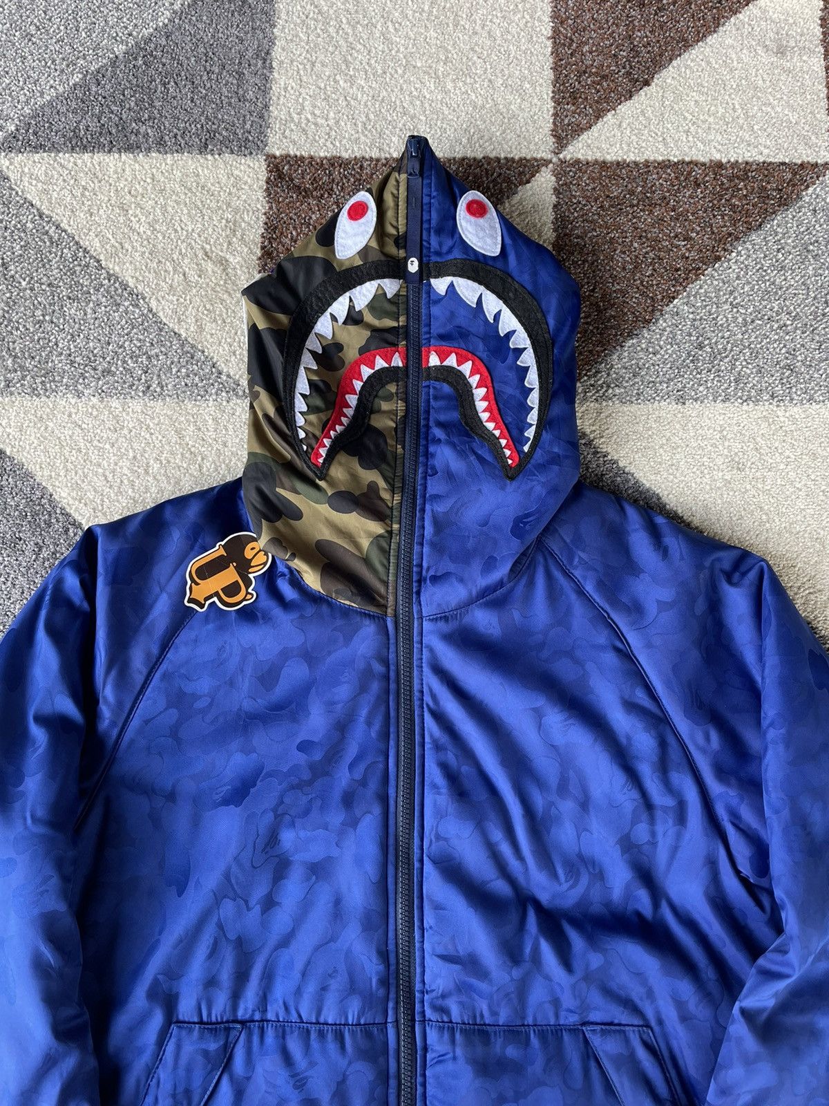 Bape Bape ABC Jacquard Camo Shark Heavy Jacket Size US L / EU 52-54 / 3 - 3 Thumbnail
