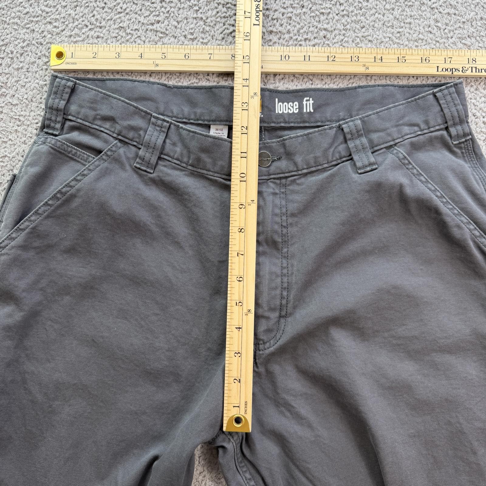 Carhartt Carhartt Loose Fit Carpenter Pants Mens 36x32 Gray Work Size US 36 / EU 52 - 3 Thumbnail