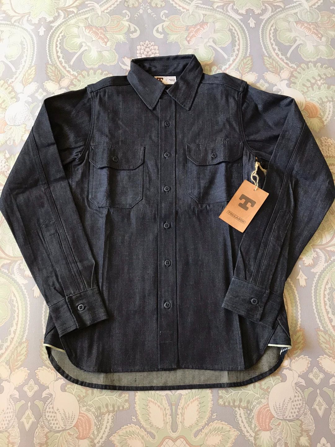 Tellason Tellason White Oak Denim Work Shirt Size US S / EU 44-46 / 1 - 1 Thumbnail