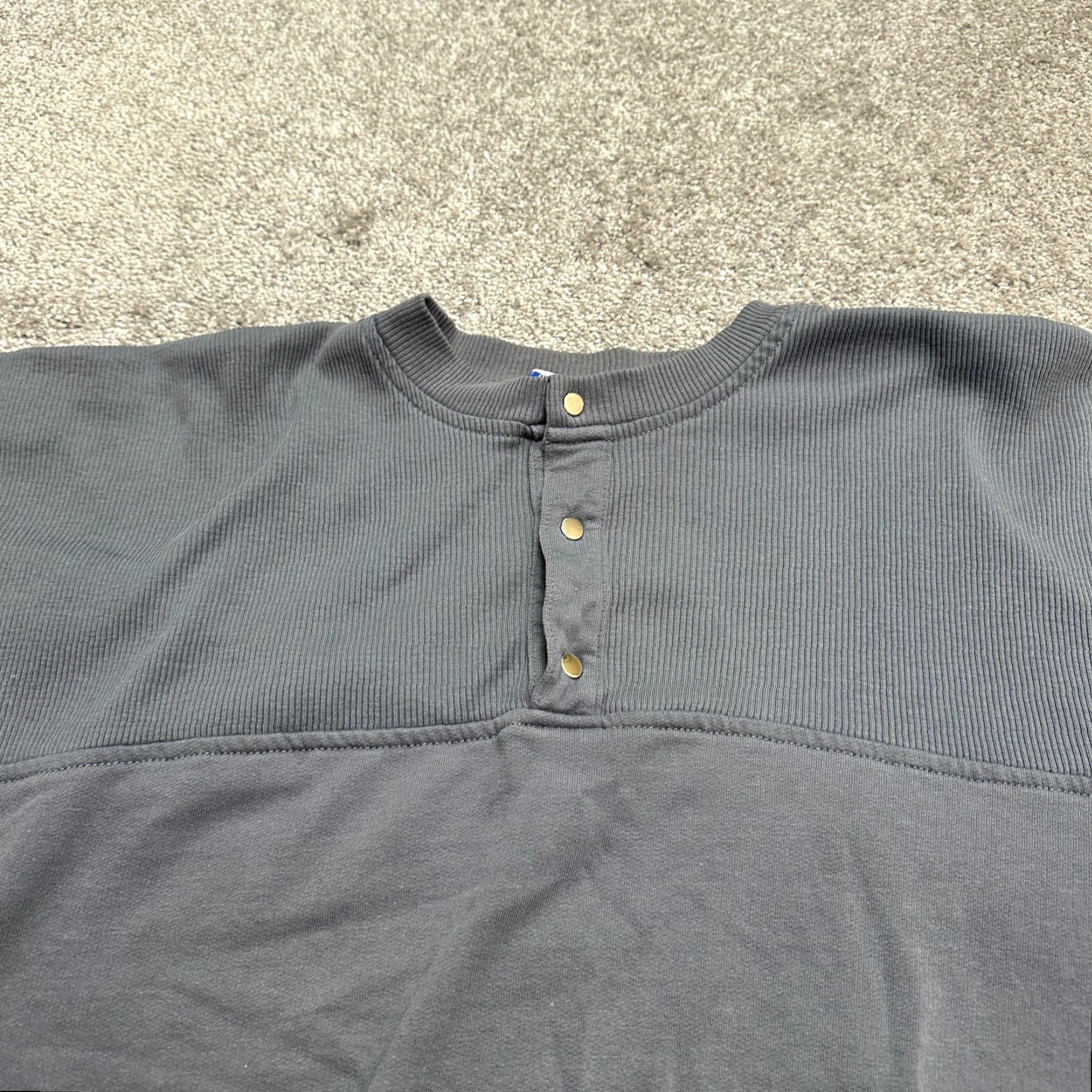 Vintage VINTAGE Cort Oder Sweatshirt Henley Pullover Casual Womens XL Dark Gray Size XL / US 12-14 / IT 48-50 - 3 Thumbnail