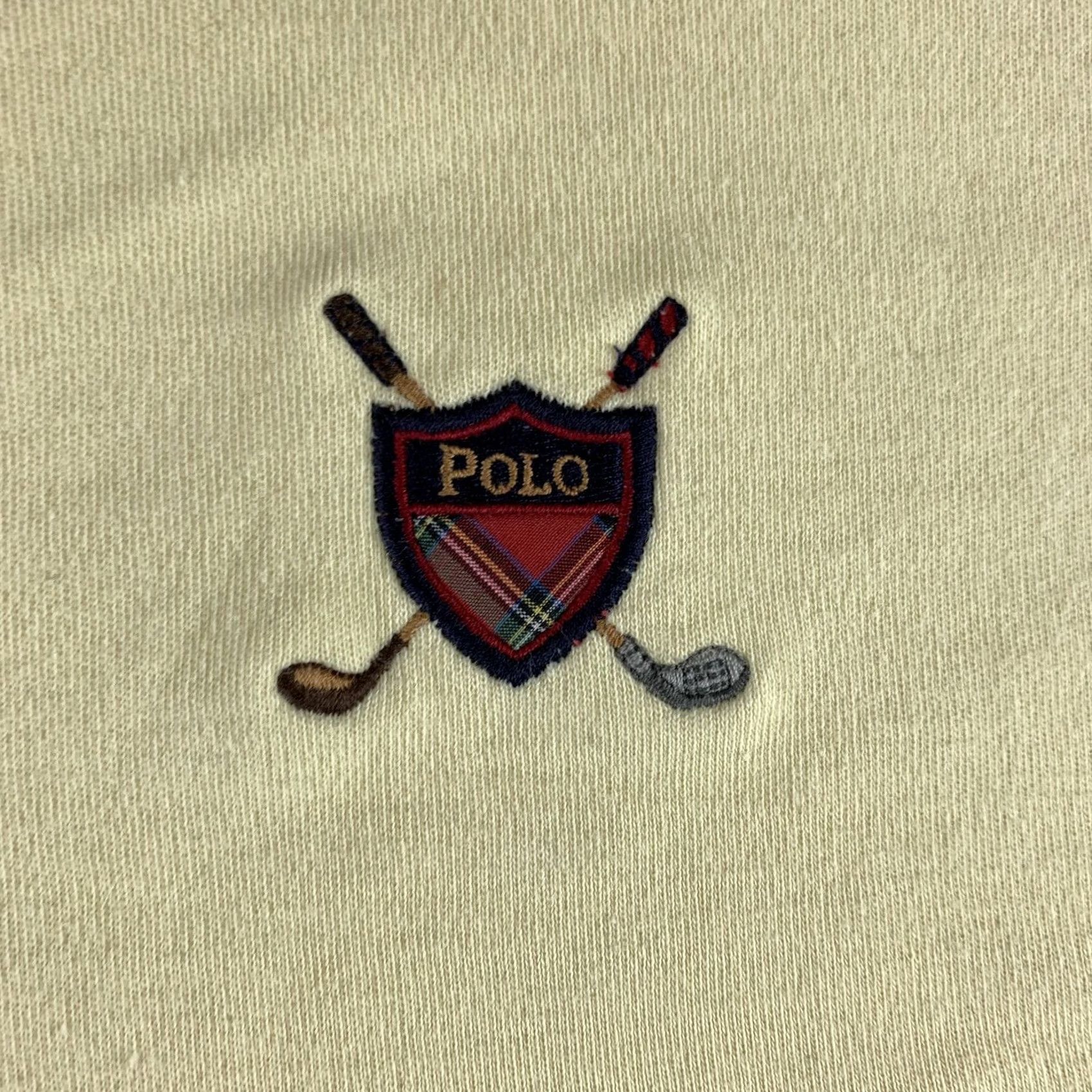 Polo Ralph Lauren VINTAGE Polo Ralph Lauren MENS Polo Golf Yellow Large Short Sleeve Collared Pullover 2 Small Holes Mens Regular Size L Size US L / EU 52-54 / 3 - 2 Thumbnail