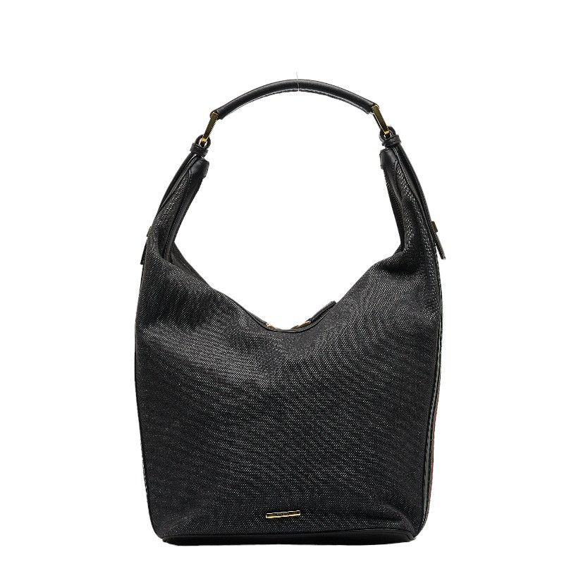 image of Gucci Denim Web Hobo in Black, Women's