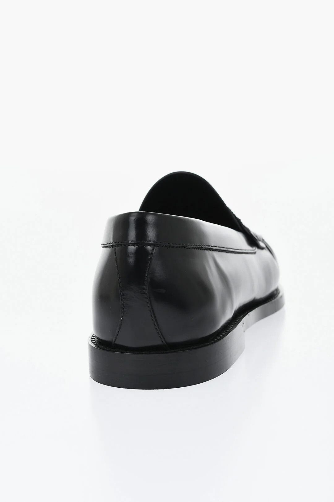 Celine og1mm0426 Brushed-Leather Penny Moccasins in Black Size US 7 / EU 40 - 2 Thumbnail