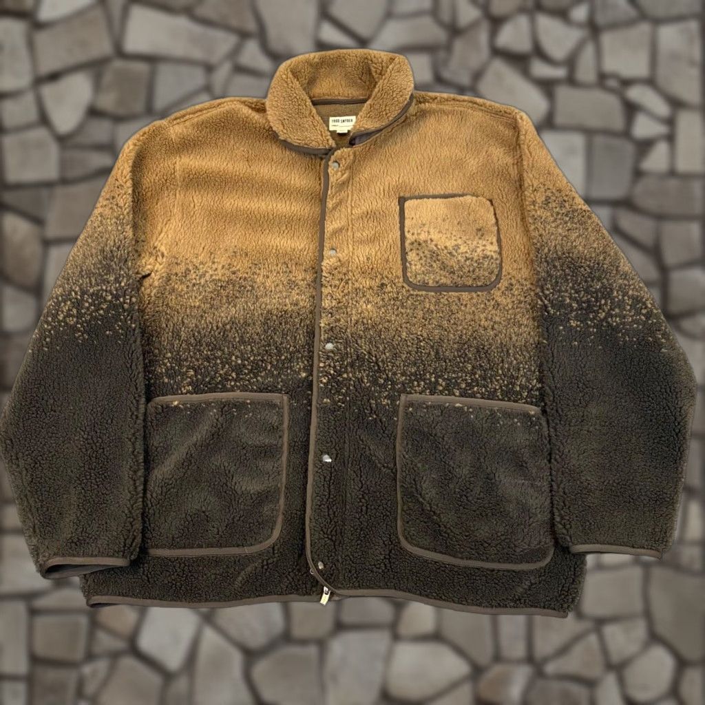 Todd Snyder TODD SNYDER Jacket Mens XL Ombre Sherpa Ranch Chore Brown Coffee Italy Snap Zip Size US XL / EU 56 / 4 - 1 Thumbnail