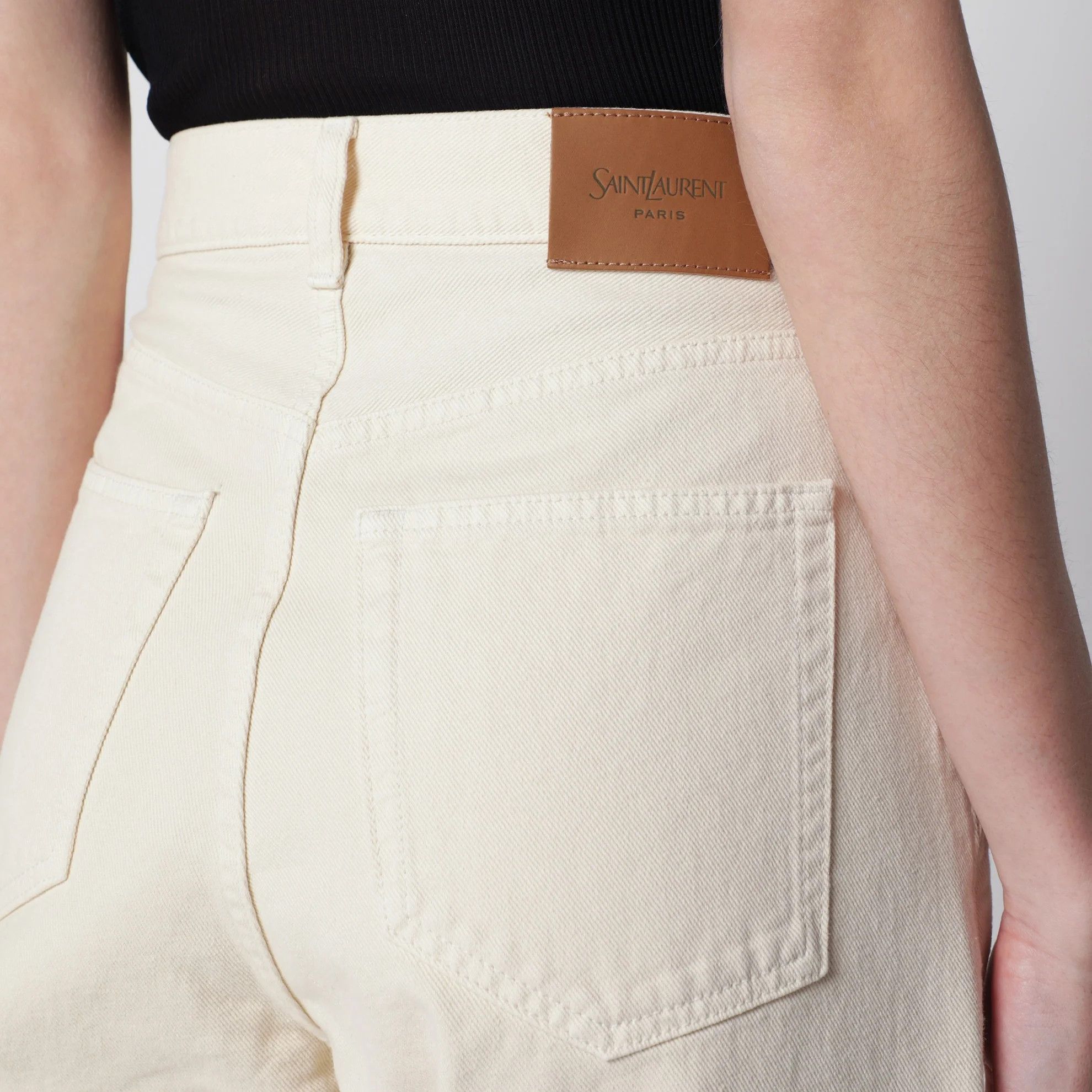 Saint Laurent Paris o1d2blof0526 High-waisted Denim Jeans in White Size 28" / US 6 / IT 42 - 5 Thumbnail