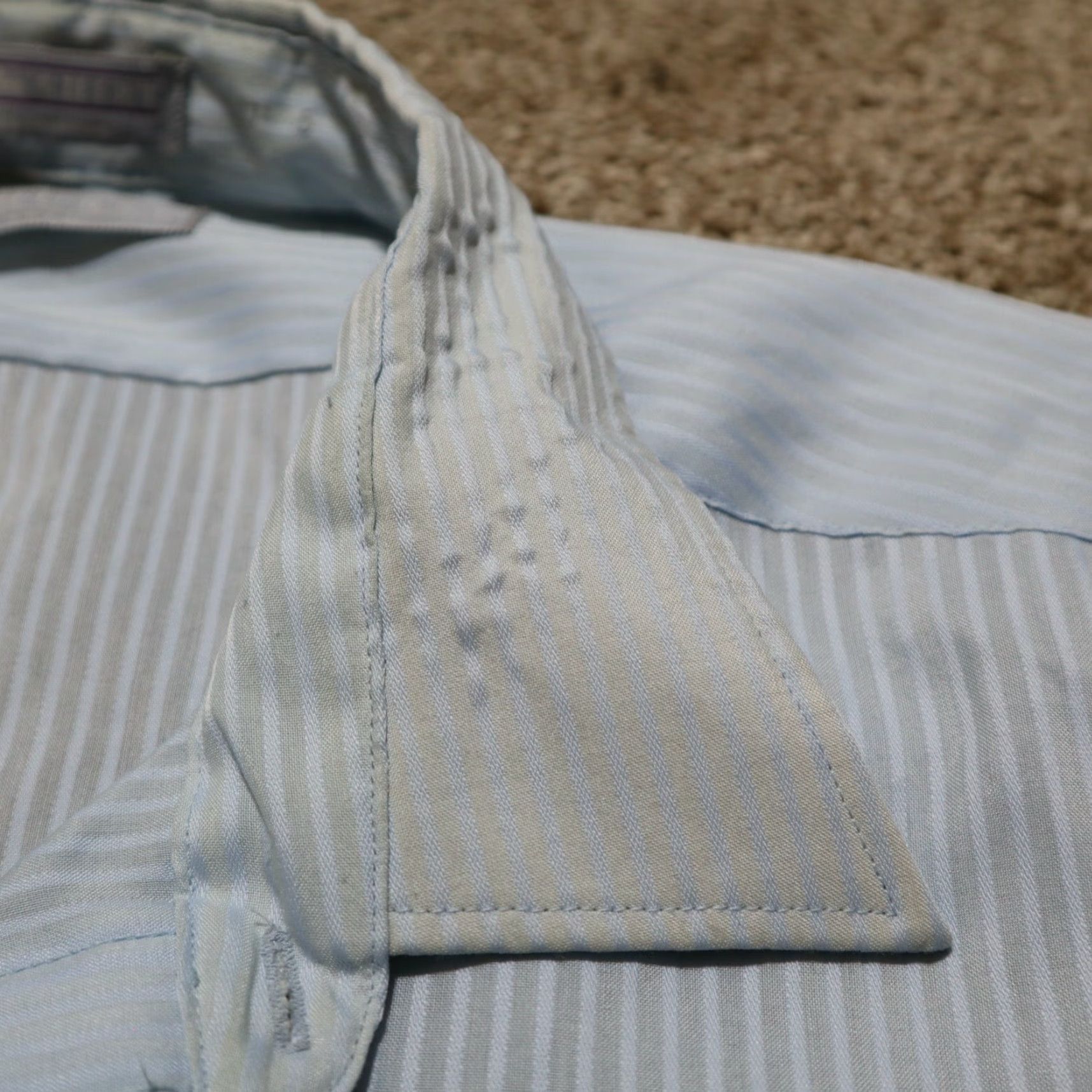 Vintage Andhurst Shirt Mens XL Blue Stripes Button-Down Long Sleeve 80s 90s Casual Travel Size US XL / EU 56 / 4 - 6 Thumbnail