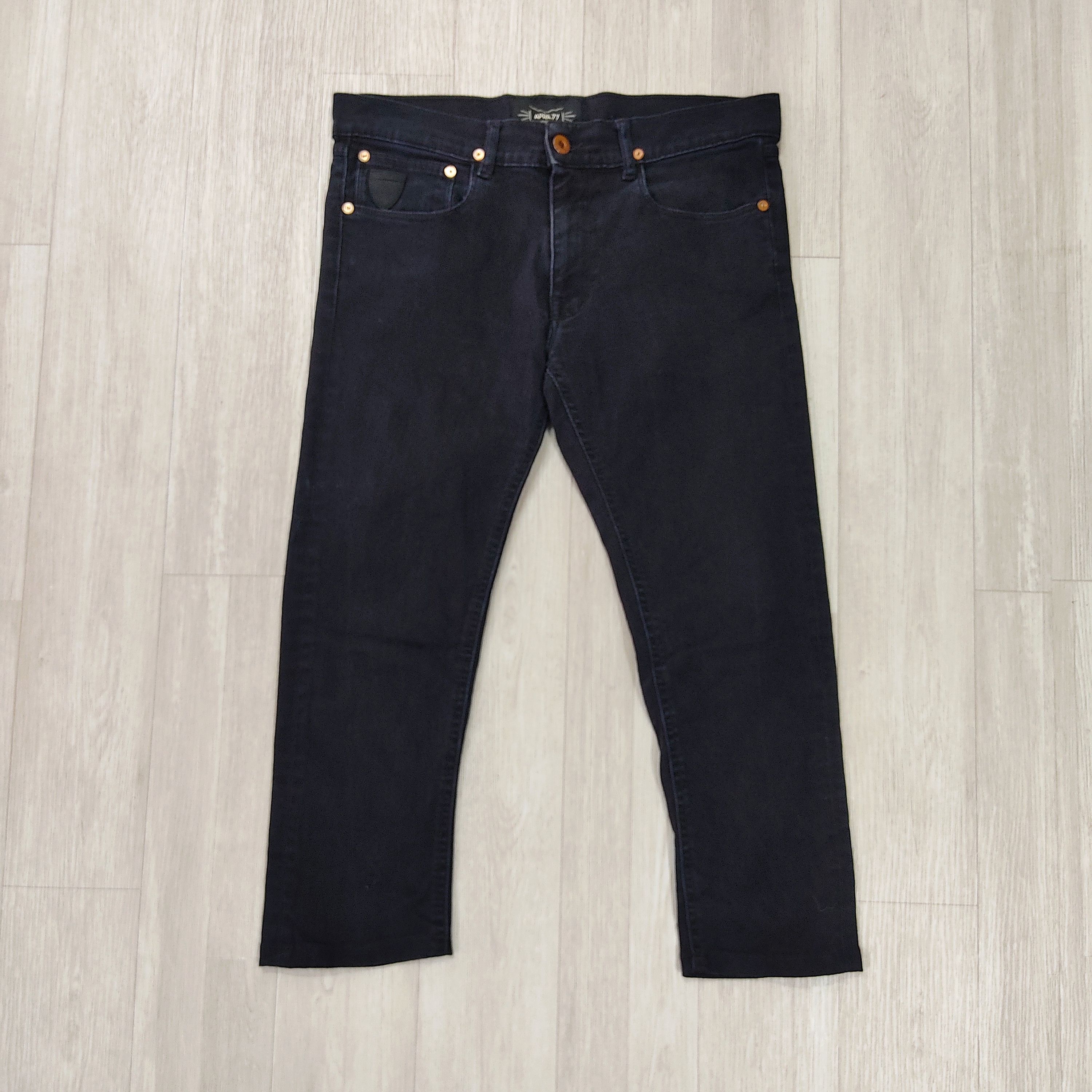 April 77 April 77 Joey Super Black 3 Quarter Denim Pants Size US 31 - 4 Thumbnail