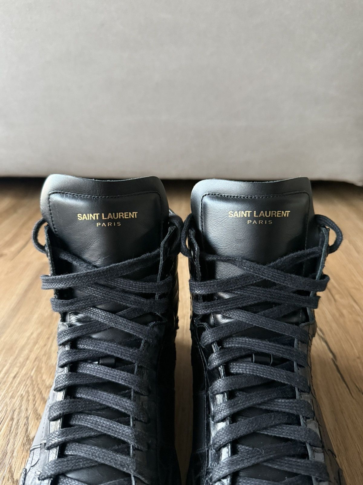 Saint Laurent Paris Saint Laurent Paris SL/10H Court Classic – Black Croc – Hedi Size US 8.5 / EU 41-42 - 4 Thumbnail