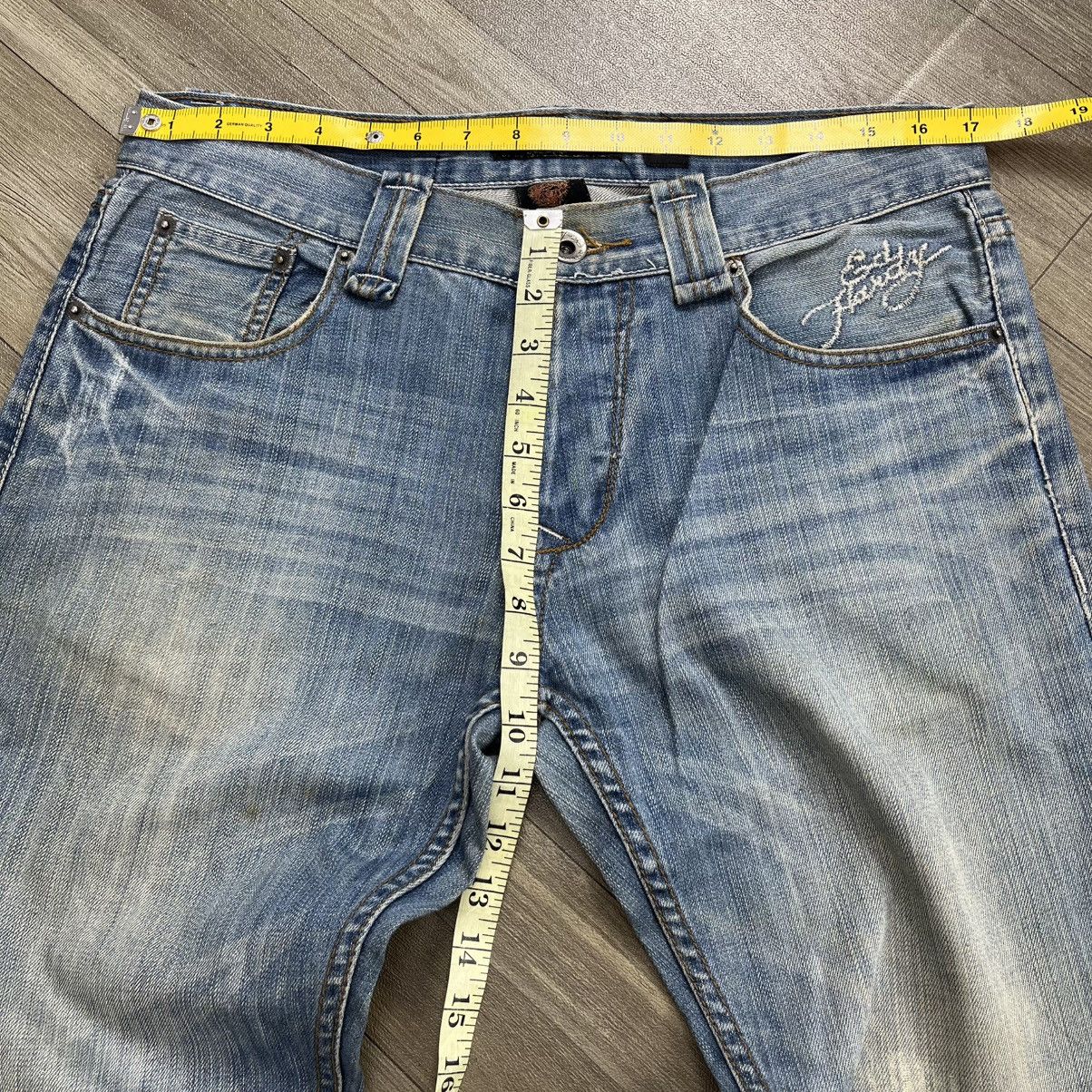 Ed Hardy Vintage Ed Hardy Distressed Embroidery Y2K Baggy Jeans Size US 32 / EU 48 - 22 Thumbnail