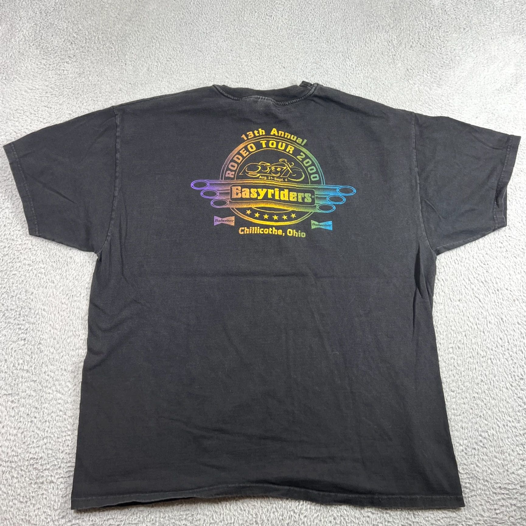 Vintage VINTAGE Easy Riders Motorcycle T-Shirt Mens XL Black 2000s Graphic Print Biker California Retro Size US XL / EU 56 / 4 - 6 Thumbnail