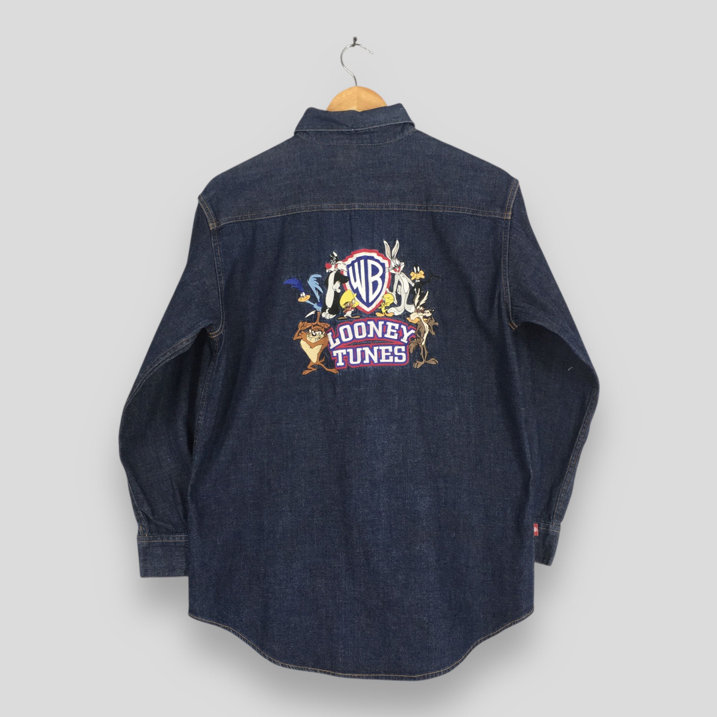 Warner Bros Vintage 90s Looney Tunes Warner Bros Studio Denim Medium Size US M / EU 48-50 / 2 - 7 Thumbnail