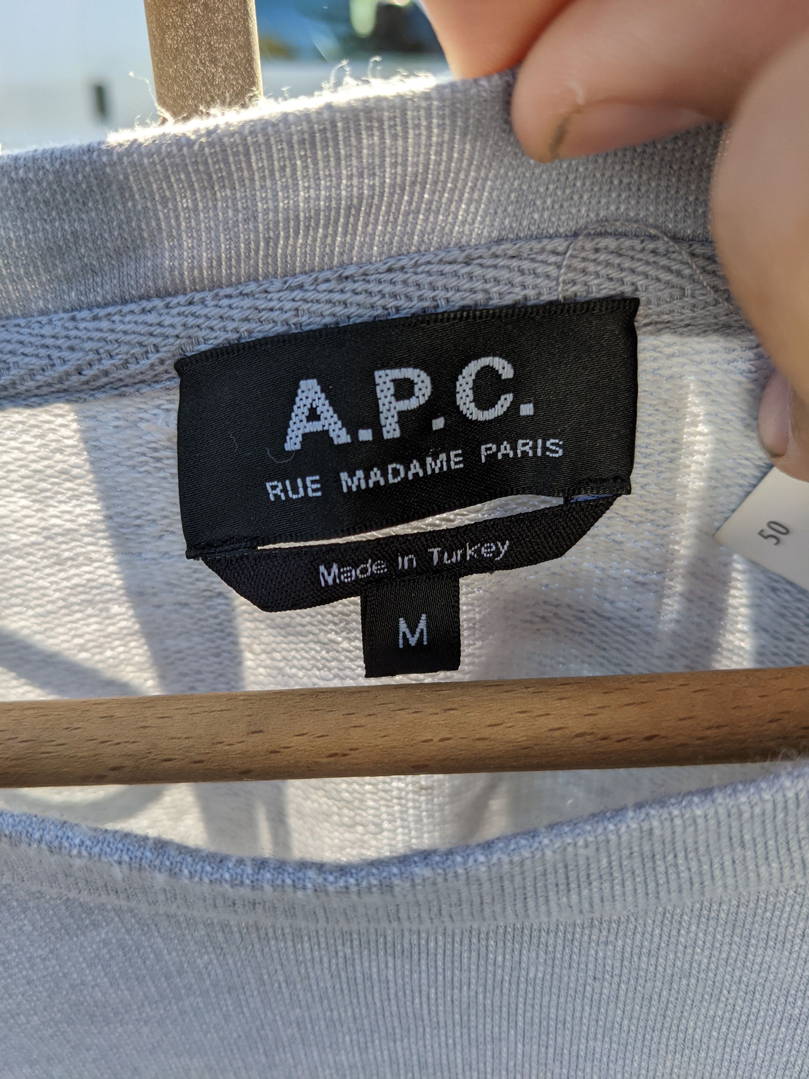 A.P.C. Grey APC sweatshirt Size US M / EU 48-50 / 2 - 3 Thumbnail