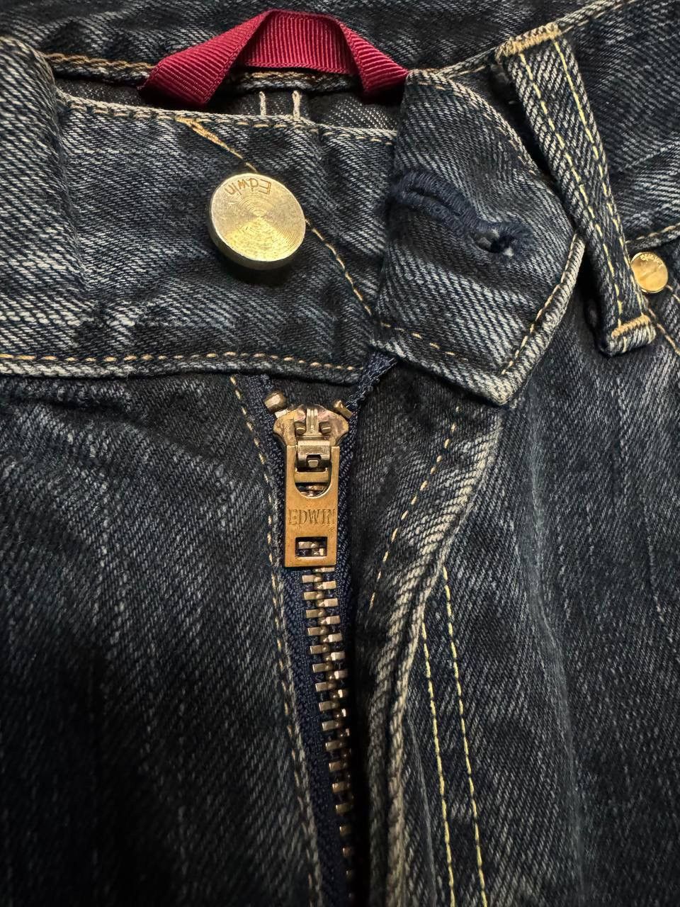 Edwin INSANE 90s Style Edwin 503 Rusty Sand Washed Dark Jeans Size US 32 / EU 48 - 9 Thumbnail