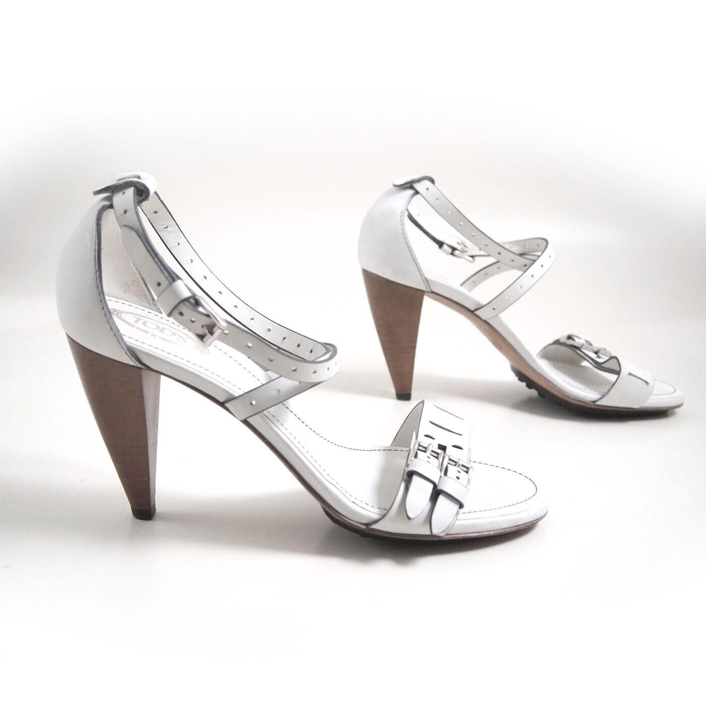 Tod's Tod's Strappy Sandals High Heel White Womens US 9 EU 39 Size US 9 / IT 39 - 5 Thumbnail