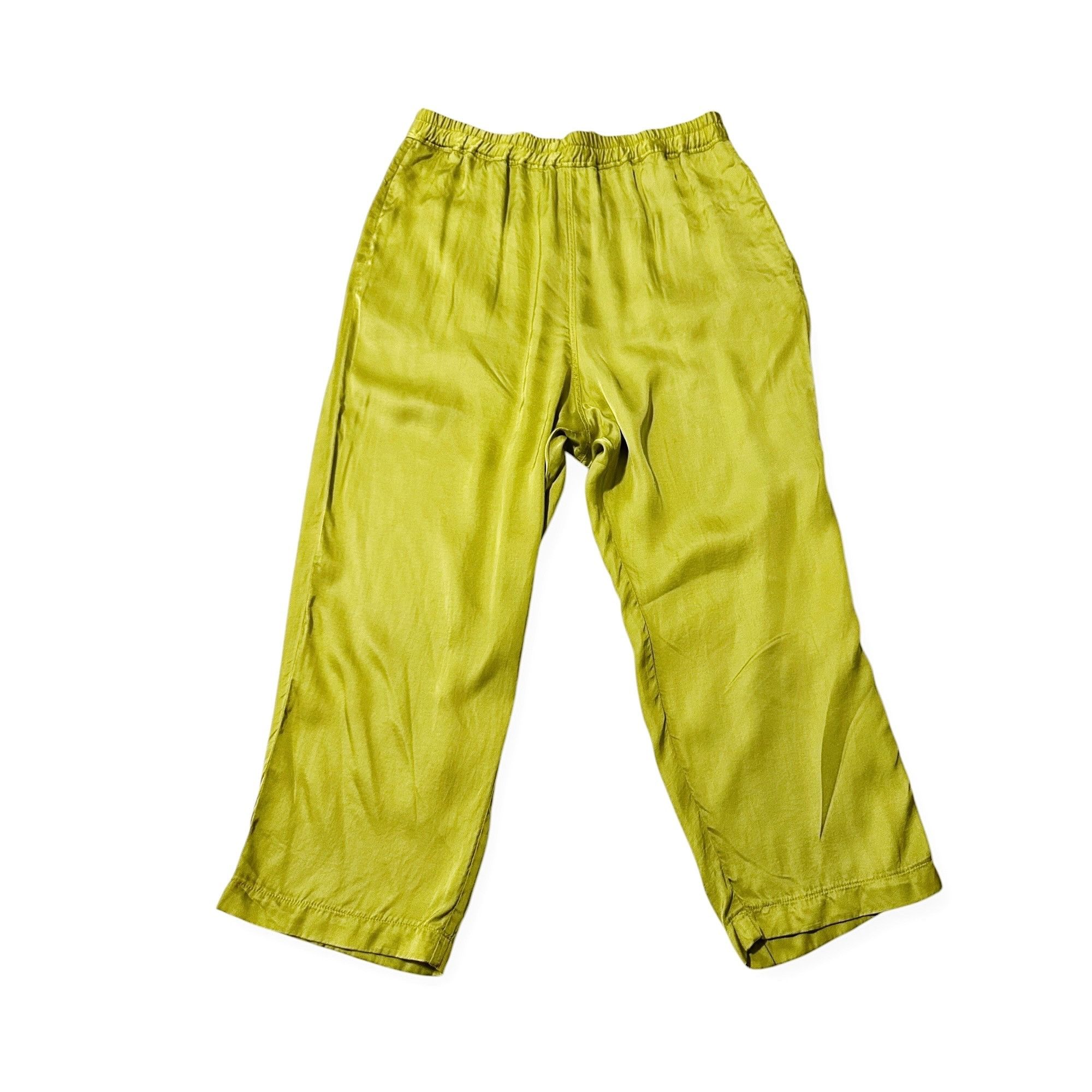 Nili Lotan Nili Lotan Safi Rayon Pant In Kiwi, Size L, Color Yellow, N Size 32" / US 10 / IT 46 - 5 Thumbnail