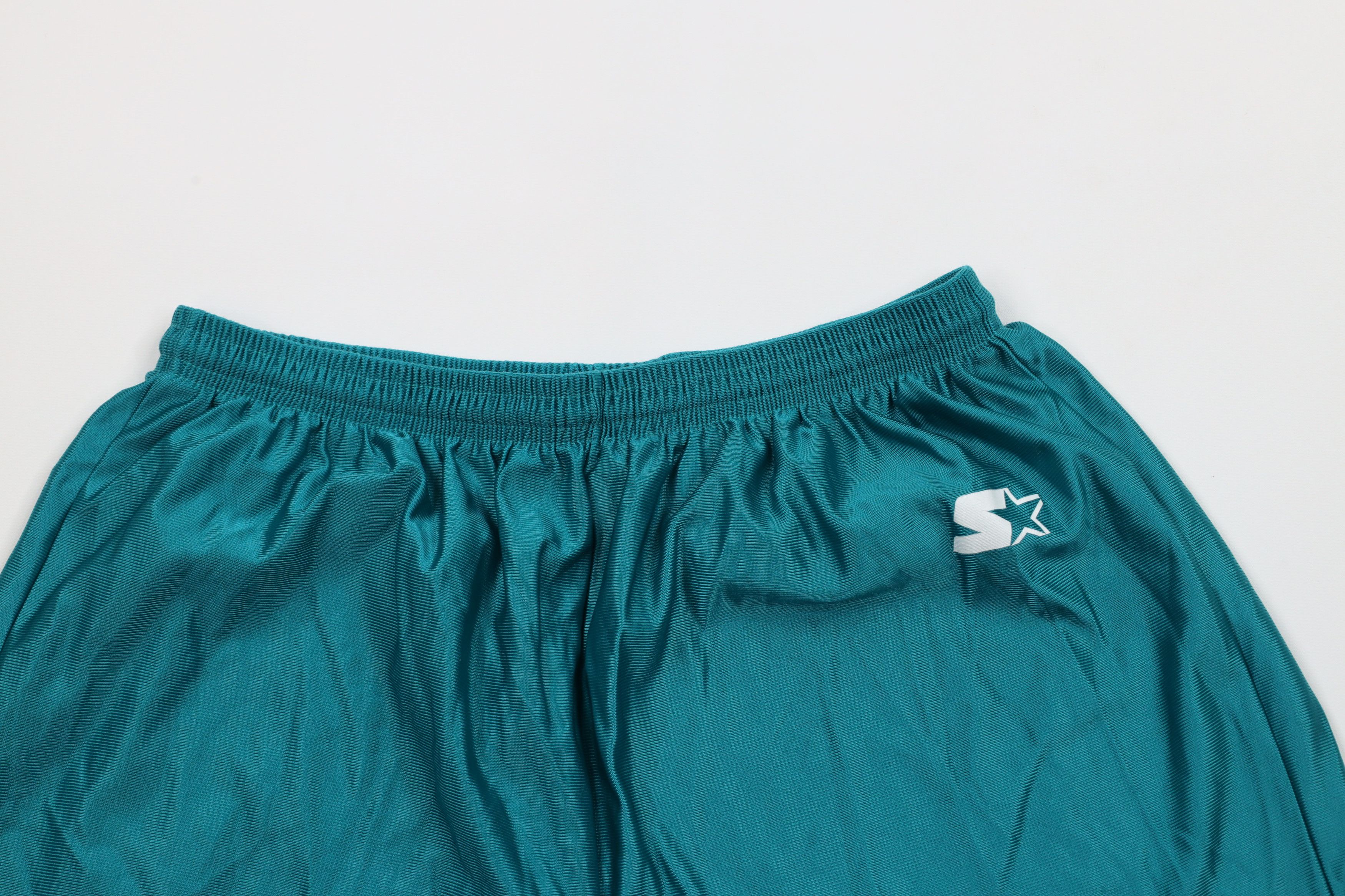 Starter × Vintage Vintage 90s Starter Nylon Gym Basketball Shorts Teal USA Size US 34 / EU 50 - 2 Thumbnail