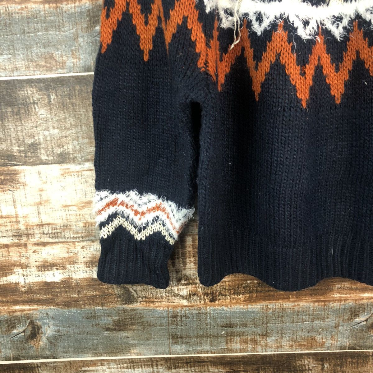 Homespun Knitwear Lepsim Dark Blue navajo Knitwear #A2013 Size US S / EU 44-46 / 1 - 7 Thumbnail