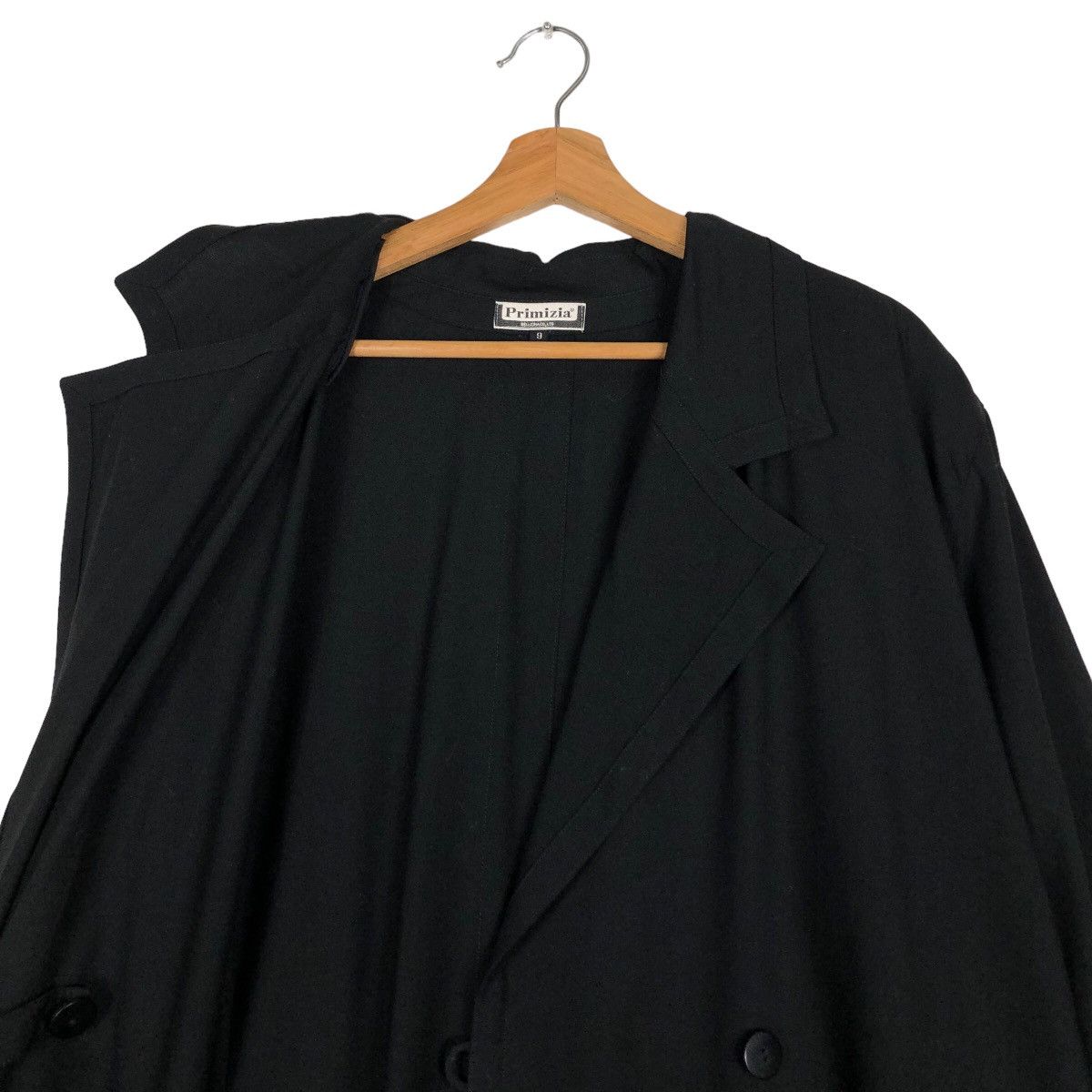 Japanese Brand 🔥Vtg Long Jacket Rich Black Primizia Inspire Yohji Yamamoto Size US M / EU 48-50 / 2 - 10 Thumbnail