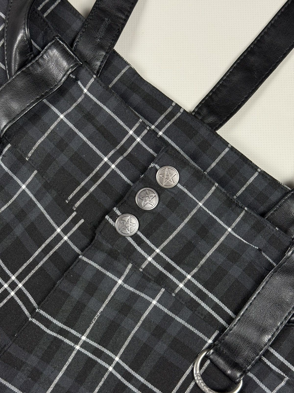 Killstar Killstar Ladies Gothic Plaid Pants Overall Size 4XL Size 36" / US 14 / IT 50 - 16 Thumbnail