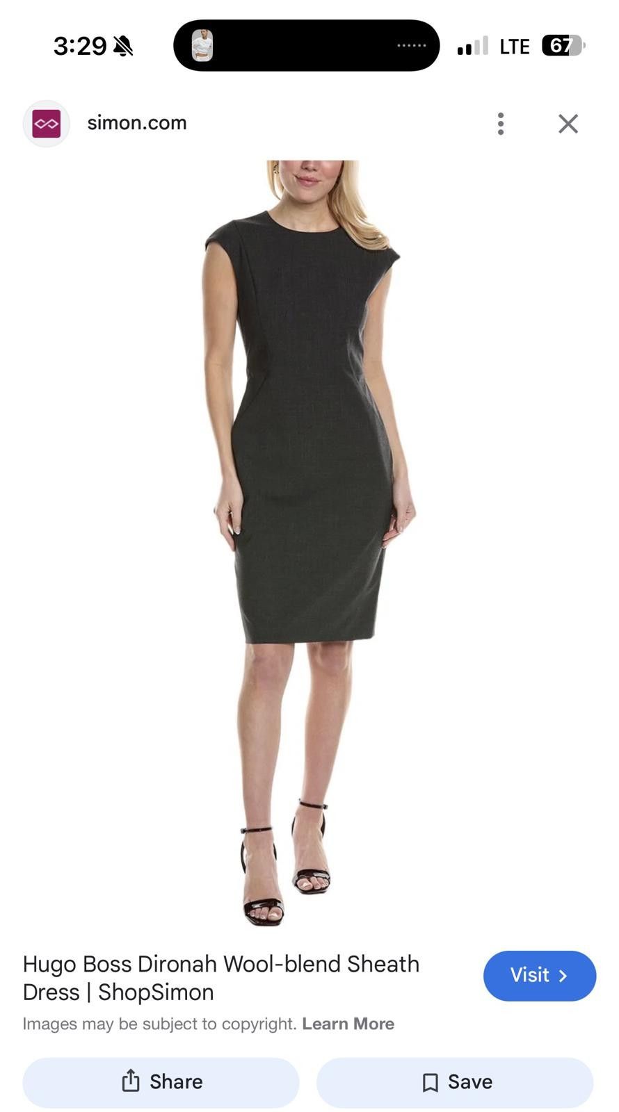 Hugo Boss Dironah Wool-Blend Sheath Dress Size S / US 4 / IT 40 - 1 Thumbnail