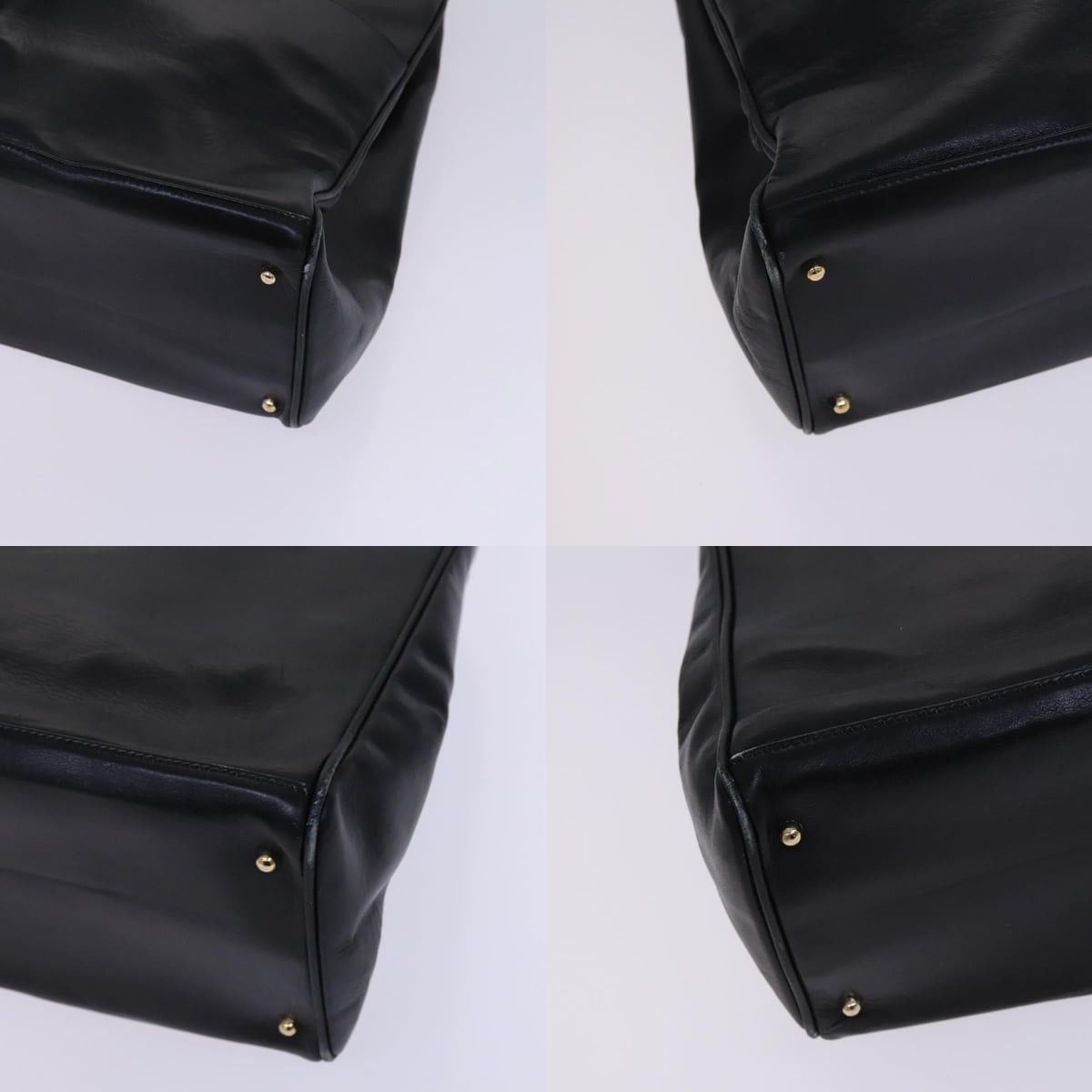 Gucci GUCCI Bamboo Hand Bag Leather Black Gold 002 2855 0322 0 Size ONE SIZE - 10 Thumbnail
