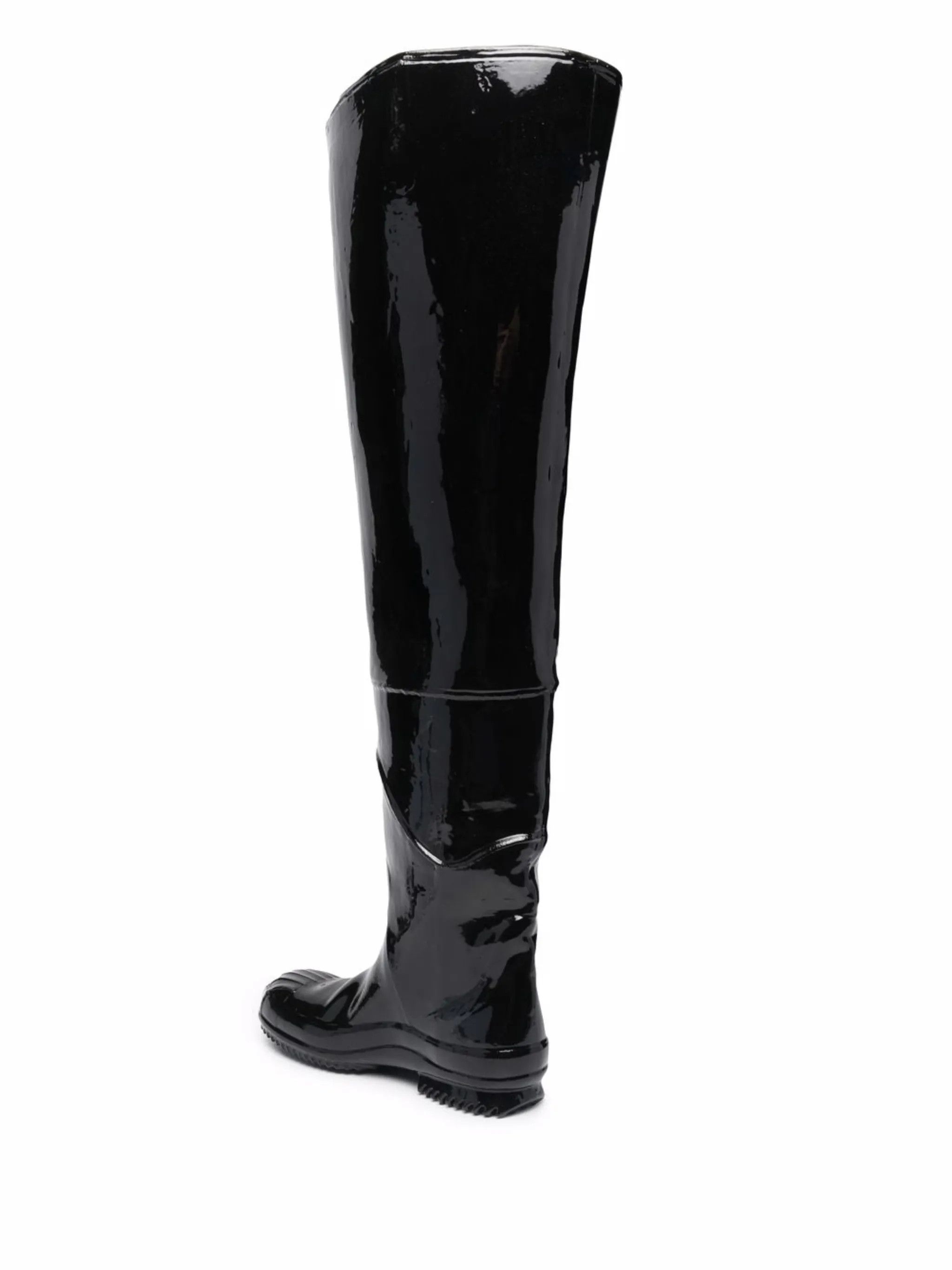 Maison Margiela o1w1db10425 Patent Over The Knee Boots in Black Size US 10 / EU 43 - 3 Thumbnail