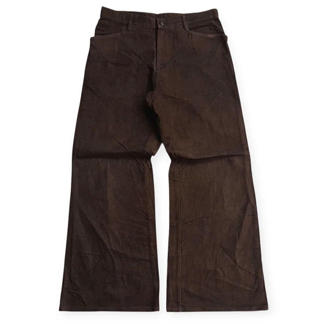 Le Grande Bleu (L.G.B.) Japanese Brand PPFM Velvet Baggy Flare Pants Size US 30 / EU 46 - 1 Thumbnail