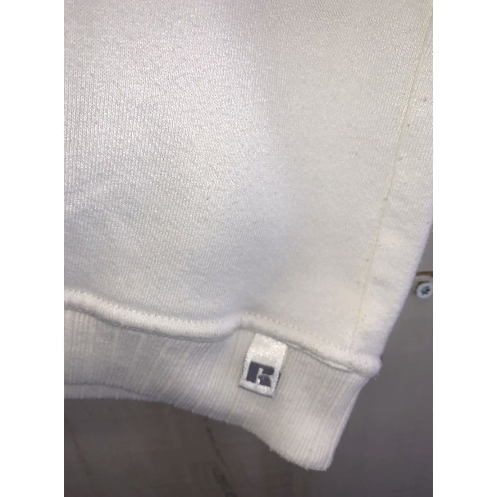 Vintage VINTAGE Russell Athletic Womens Sweatshirt White Made in USA-6906 XL Cotton Blend 1990s Size XL / US 12-14 / IT 48-50 - 2 Thumbnail