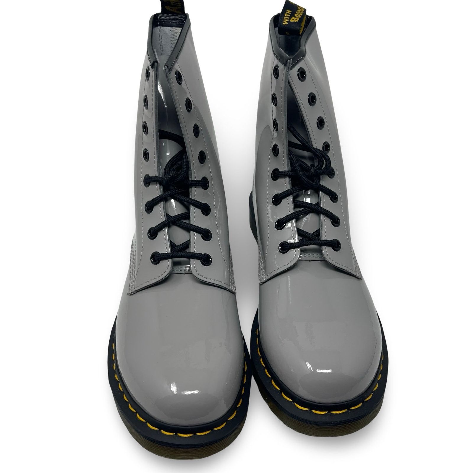 Dr. Martens Dr. Martens 1460 Patent Leather Lace Up Boots Zink Grey 11 Size US 11 / IT 41 - 2 Thumbnail