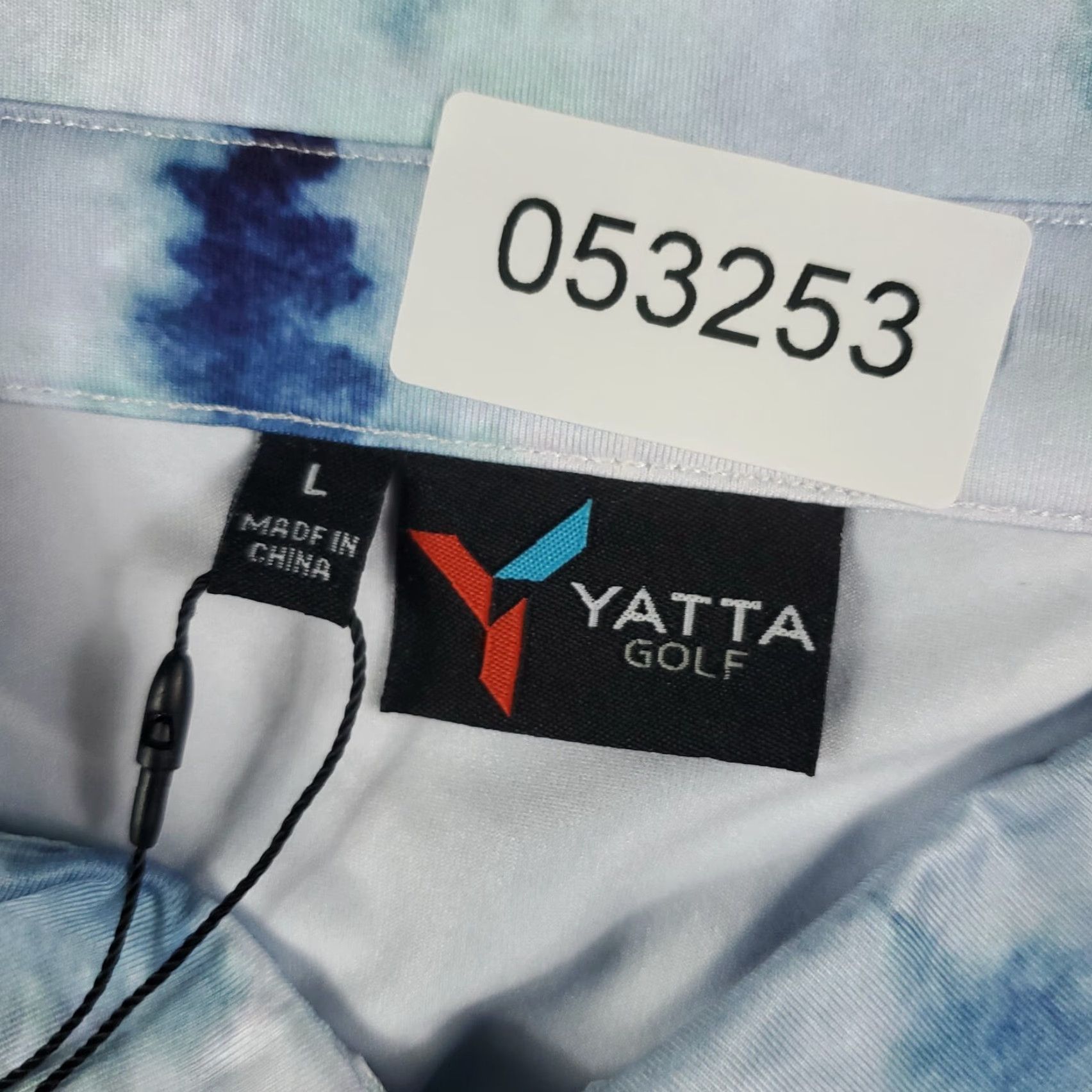 Callaway Yatta Callaway Polo Shirt Mens Large Blue White Forest Print Short Sleeve Size US L / EU 52-54 / 3 - 6 Thumbnail