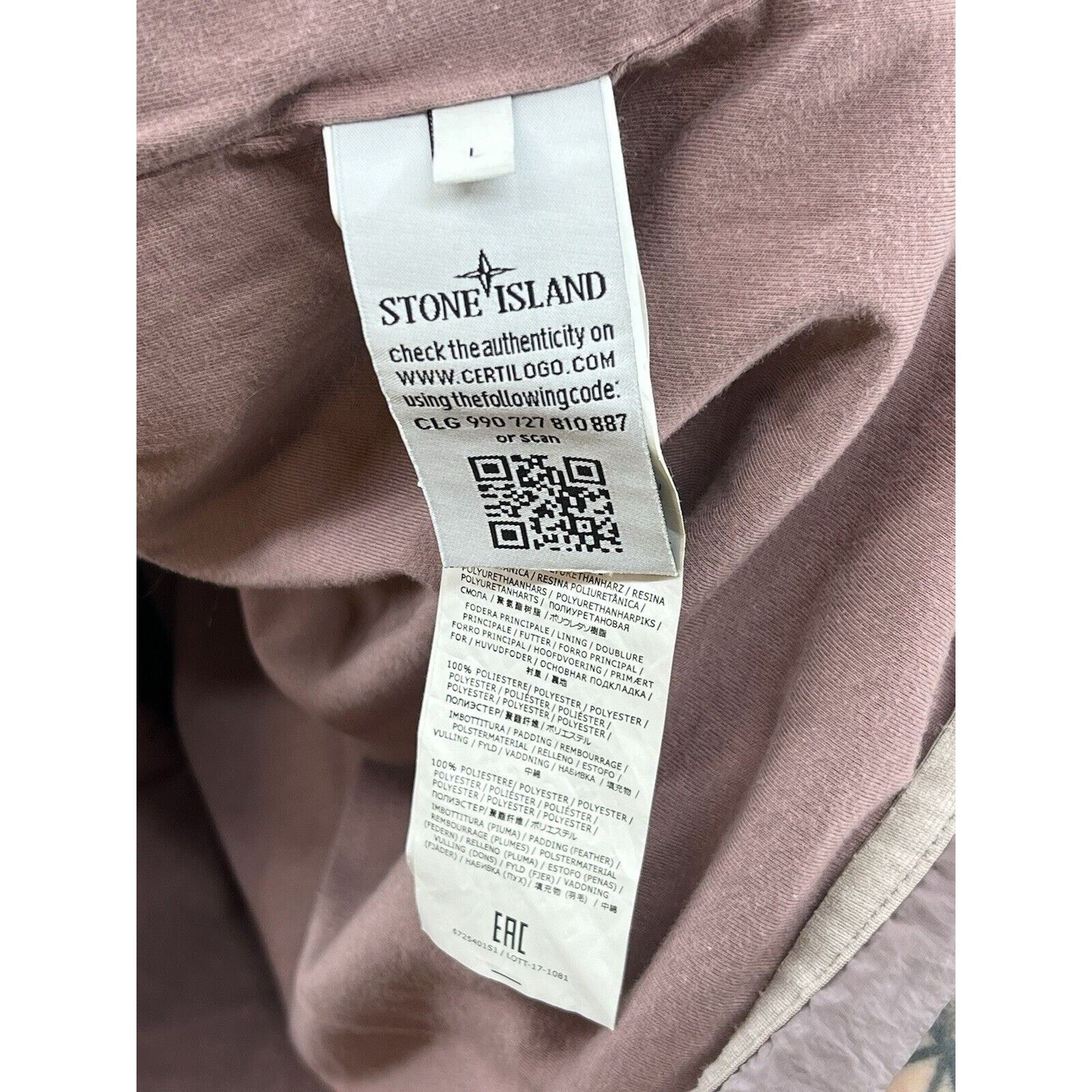 Stone Island Stone Island 2018 Pink Quart Over Shirt Windbreaker Jacket Size US L / EU 52-54 / 3 - 5 Thumbnail