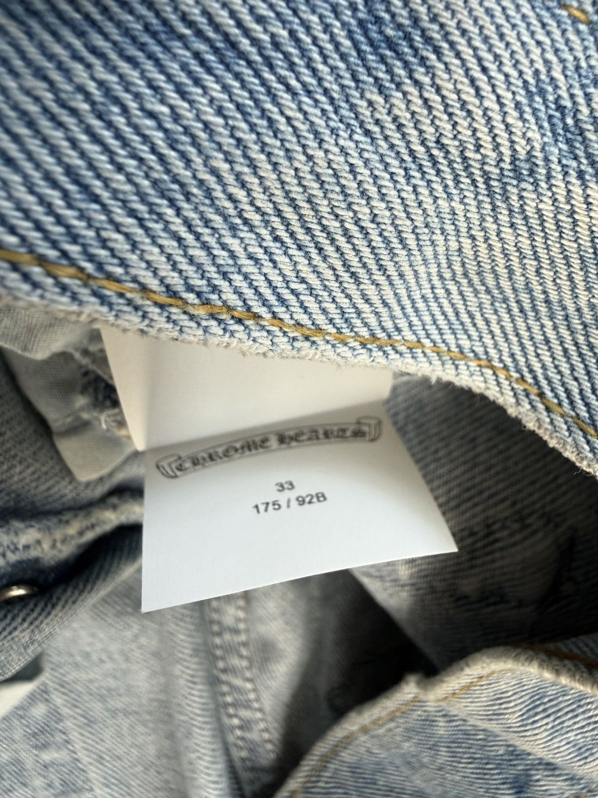 Chrome Hearts CHROME HEARTS CELEBRITY WEEKND 13 LEATHER CROSS LEVIS JEANS Size US 33 - 9 Thumbnail