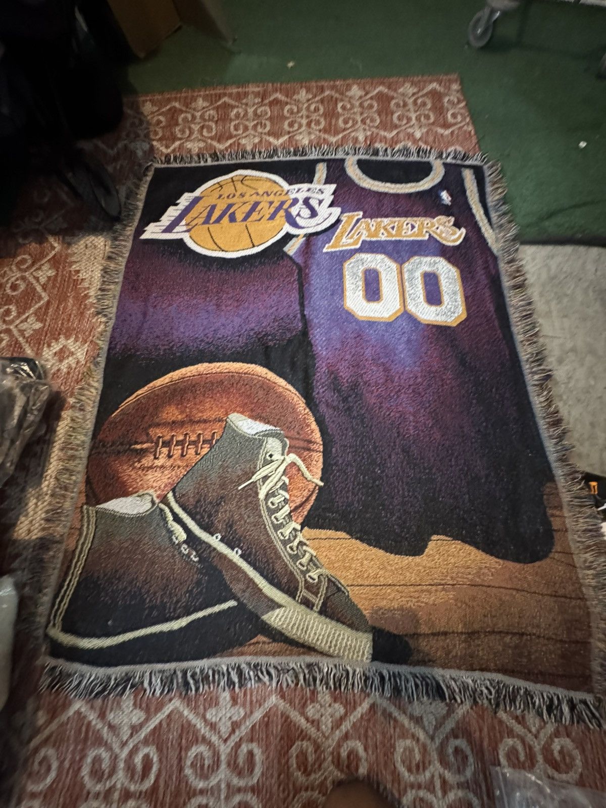 NBA Los Angeles Lakers Tapestry Blanket Rare Size ONE SIZE - 1 Thumbnail