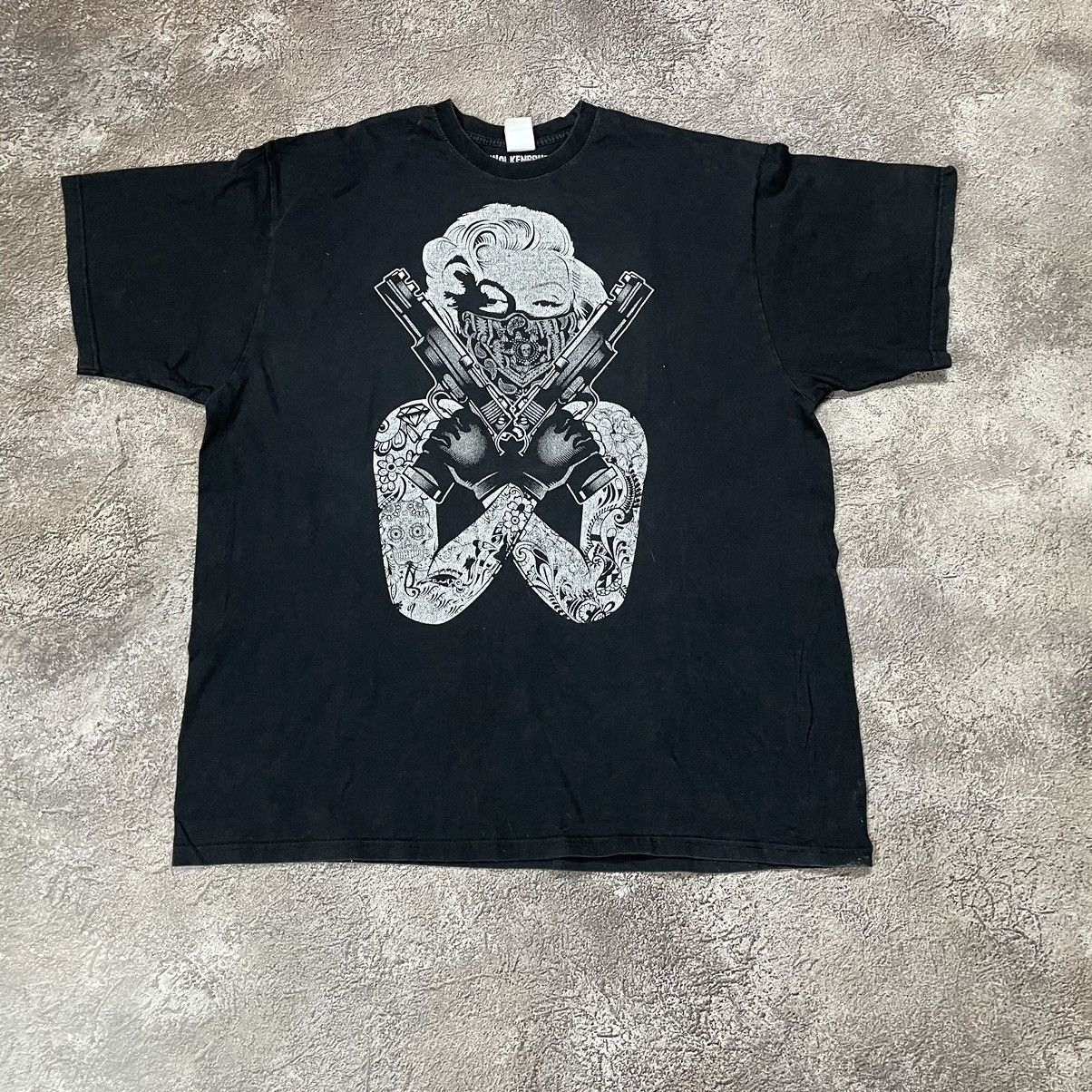 Vintage Vintage Y2K Graphic Tee Sun Faded Skull Guns Grunge Slim XXL Size US XXL / EU 58 / 5 - 3 Thumbnail