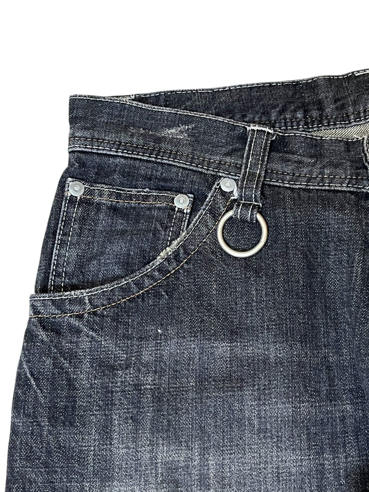 Issey Miyake ARCHIVAL VINTAGE TETE HOMME DISTRESSED PATCHWORK STYLE JEANS Size US 30 / EU 46 - 6 Thumbnail