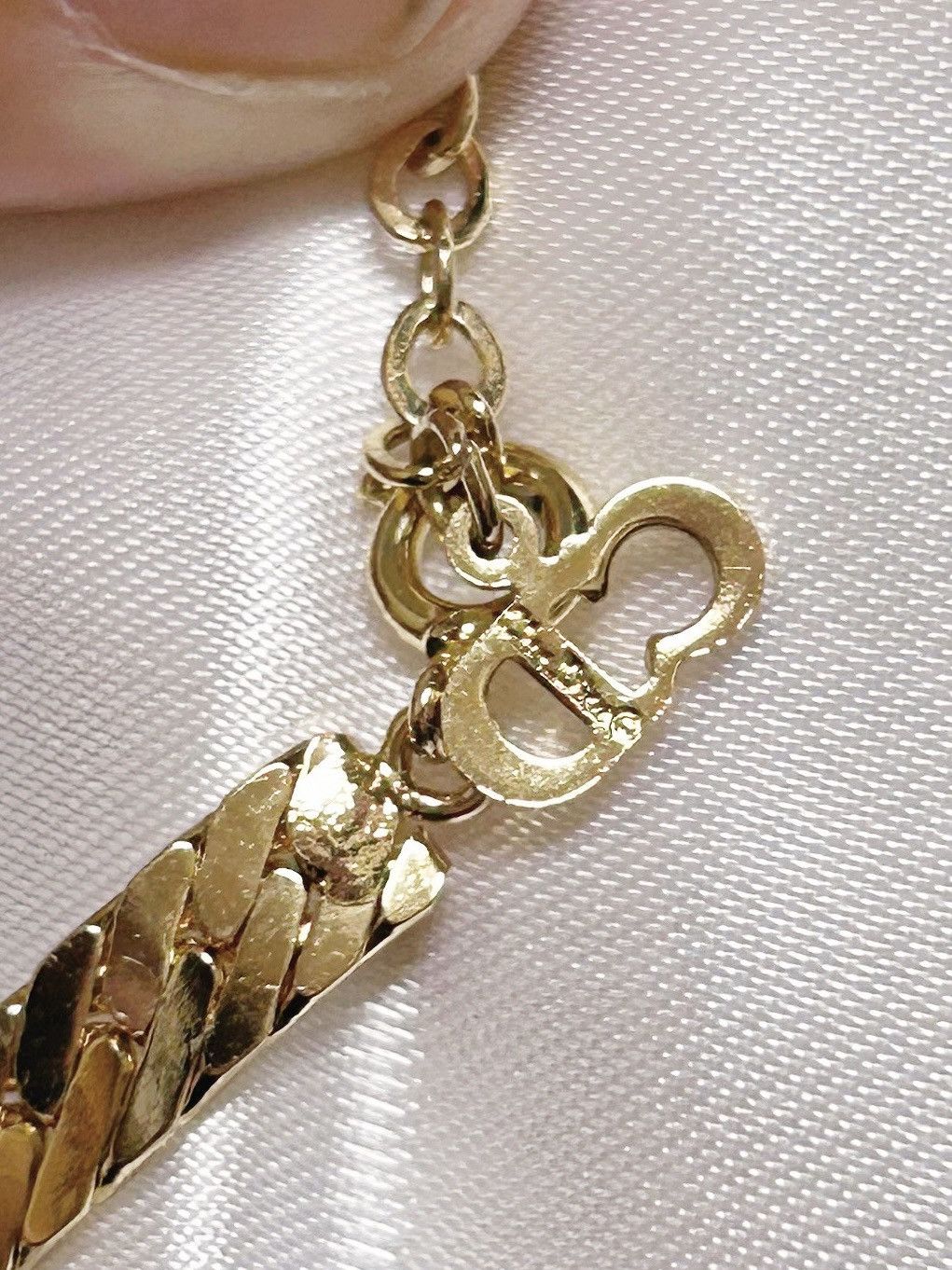 Dior Authentic Dior Vintage 24kt G.P Crystal Herringbone Necklace Size ONE SIZE - 12 Thumbnail