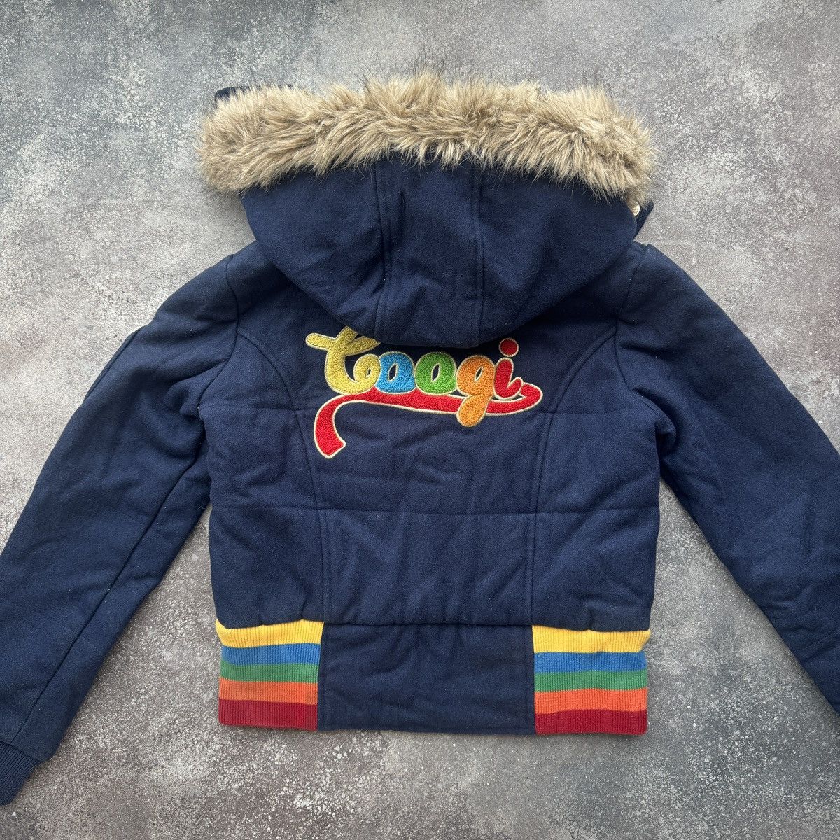 Coogi Coogi Vintage Y2K Faux Fur Hooded Wool Bomber Jacket Size M / US 6-8 / IT 42-44 - 1 Thumbnail